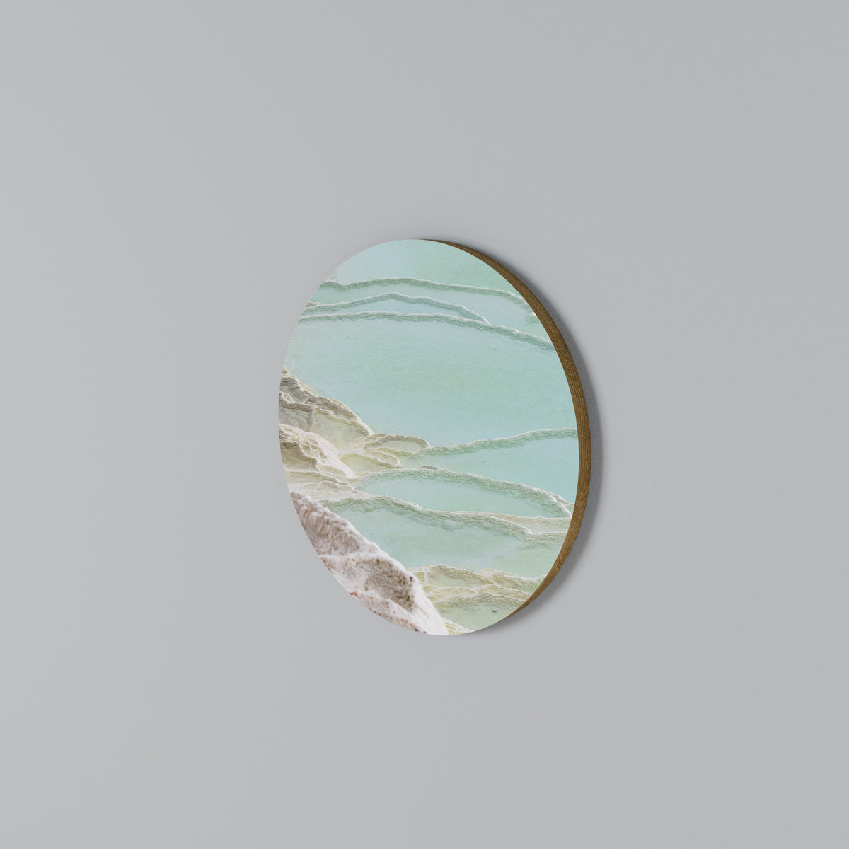 AQUAMARINE WHISPERS Rundes Wandbild