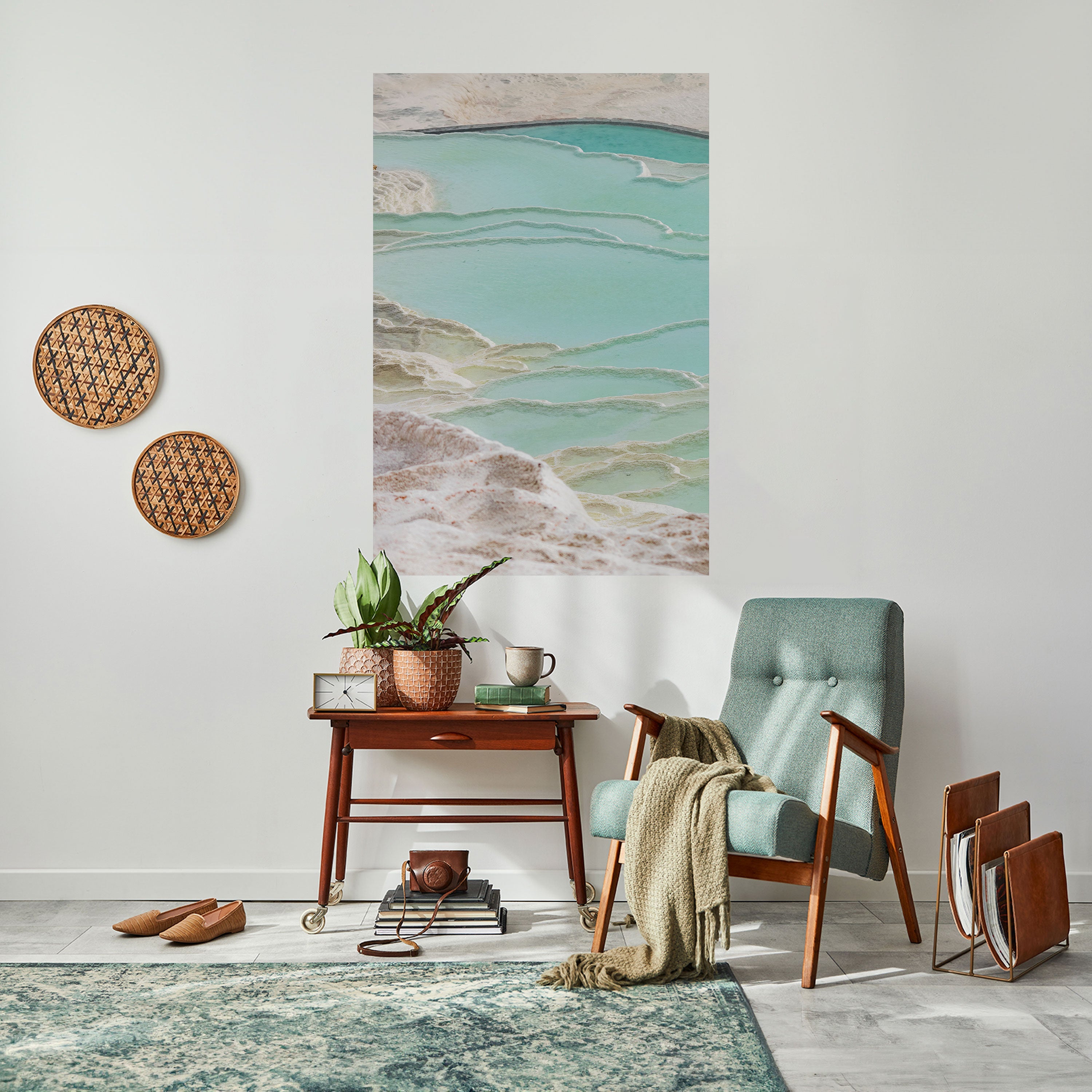 AQUAMARINE WHISPERS Peel and Stick Vertical Poster