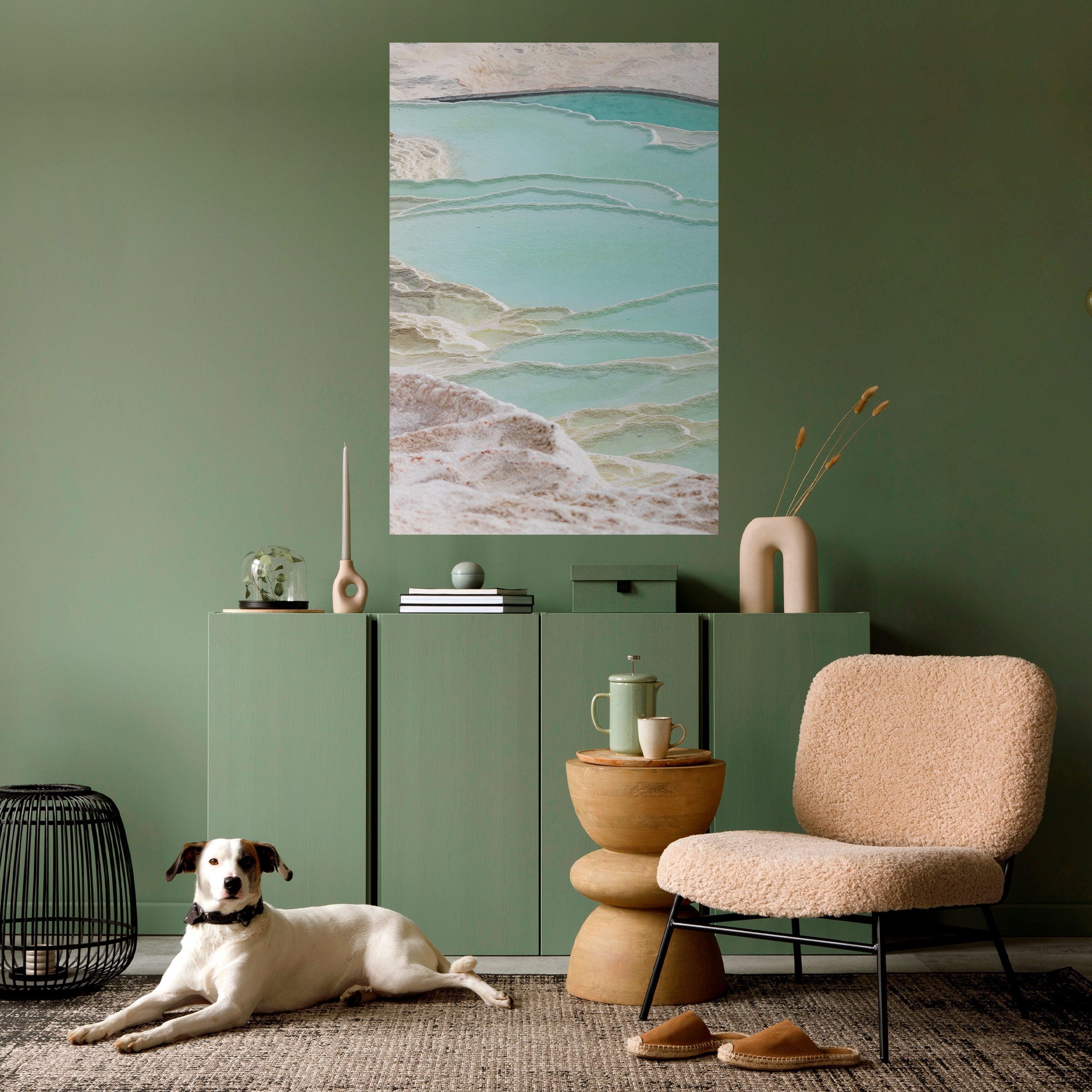 AQUAMARINE WHISPERS Peel and Stick Vertical Poster