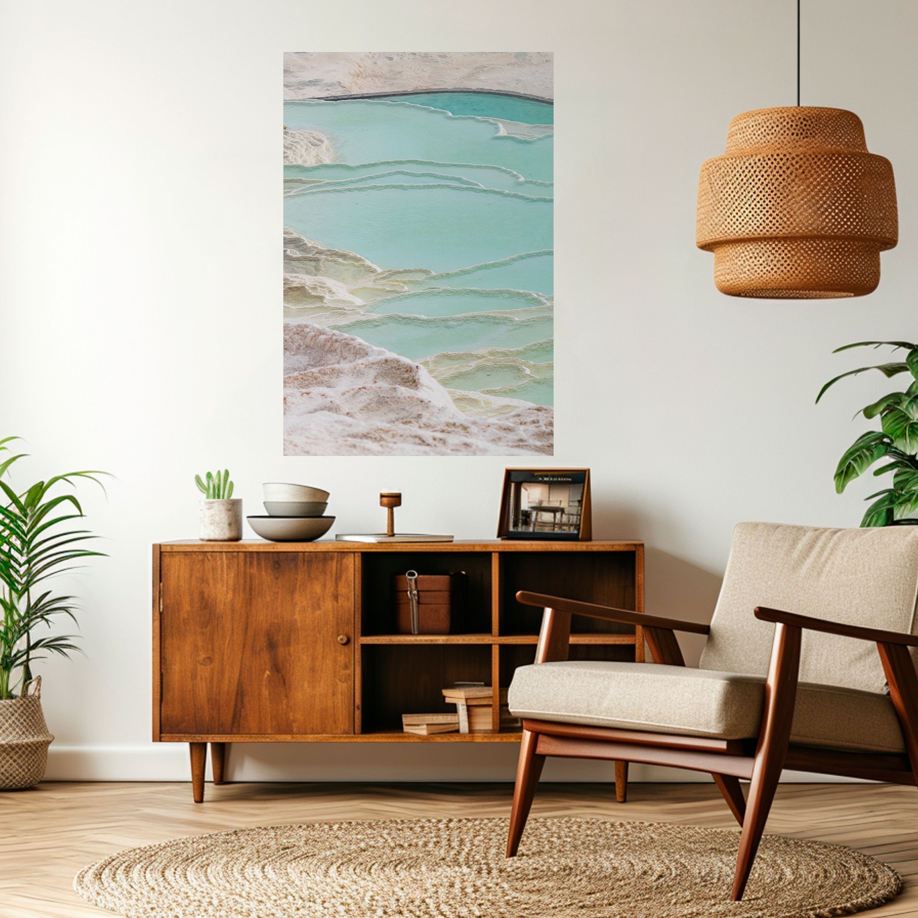 AQUAMARINE WHISPERS Peel and Stick Vertical Poster