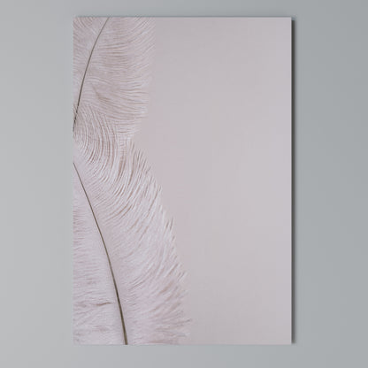 WHISPERING PINK FEATHERS Vertical Canvas Print