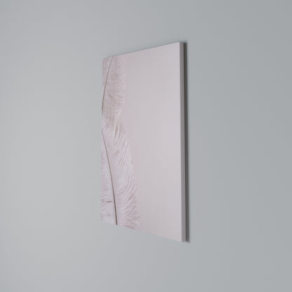 WHISPERING PINK FEATHERS Vertical Canvas Print