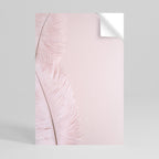 WHISPERING PINK FEATHERS Selbstklebendes Poster - Hochformat
