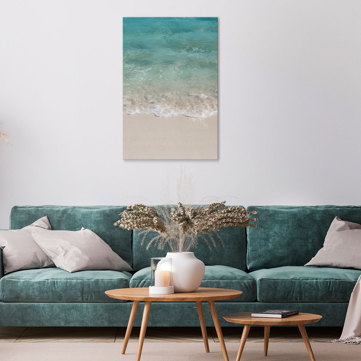 SERENITY BY THE SHORE Vertical Canvas Print