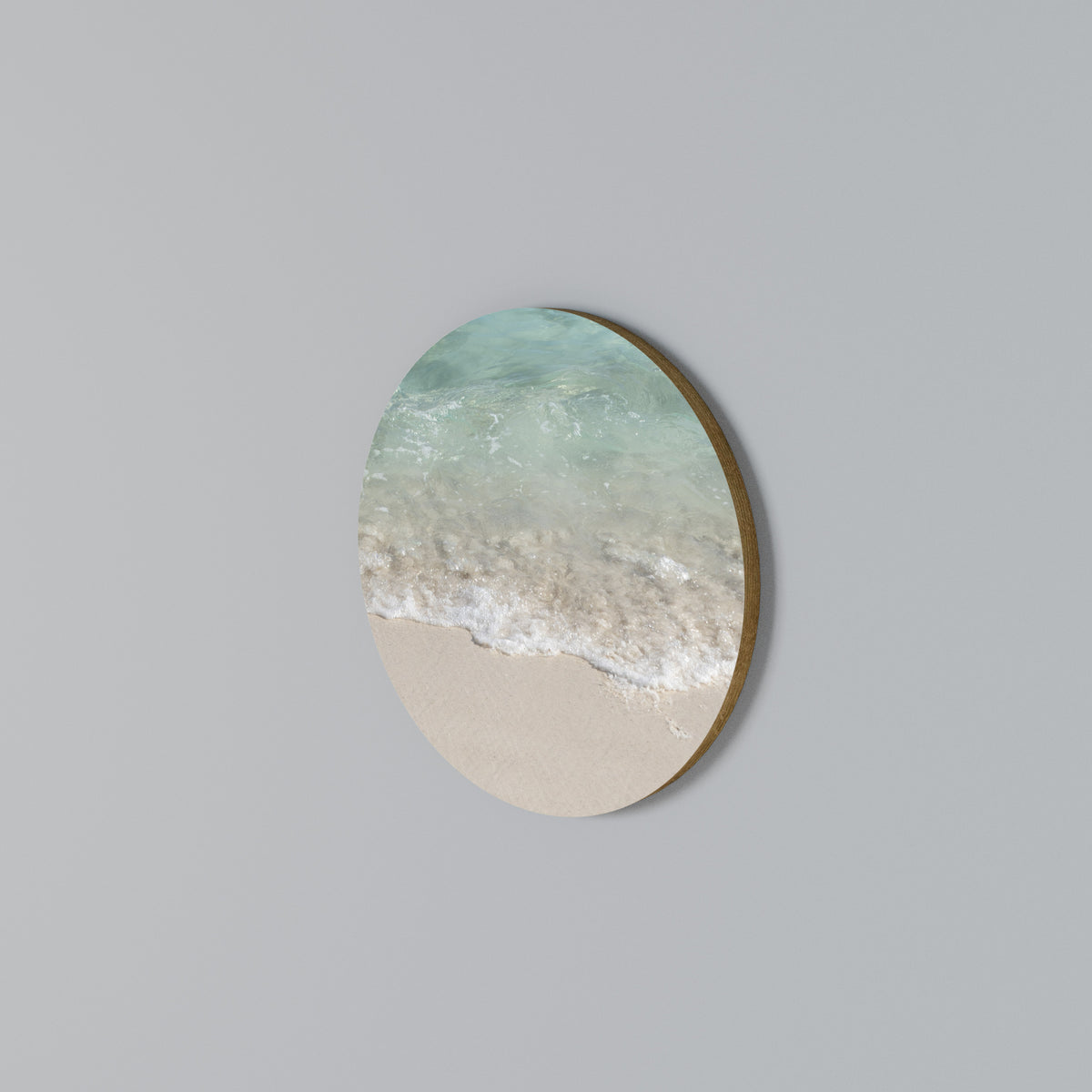 SERENITY BY THE SHORE Round Wall Art
