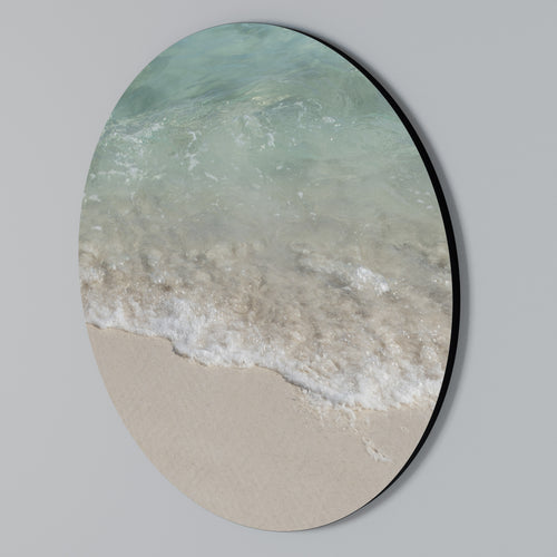 SERENITY BY THE SHORE Round Wall Art