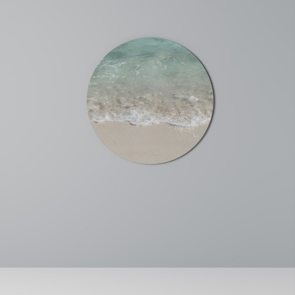 SERENITY BY THE SHORE Round Wall Art