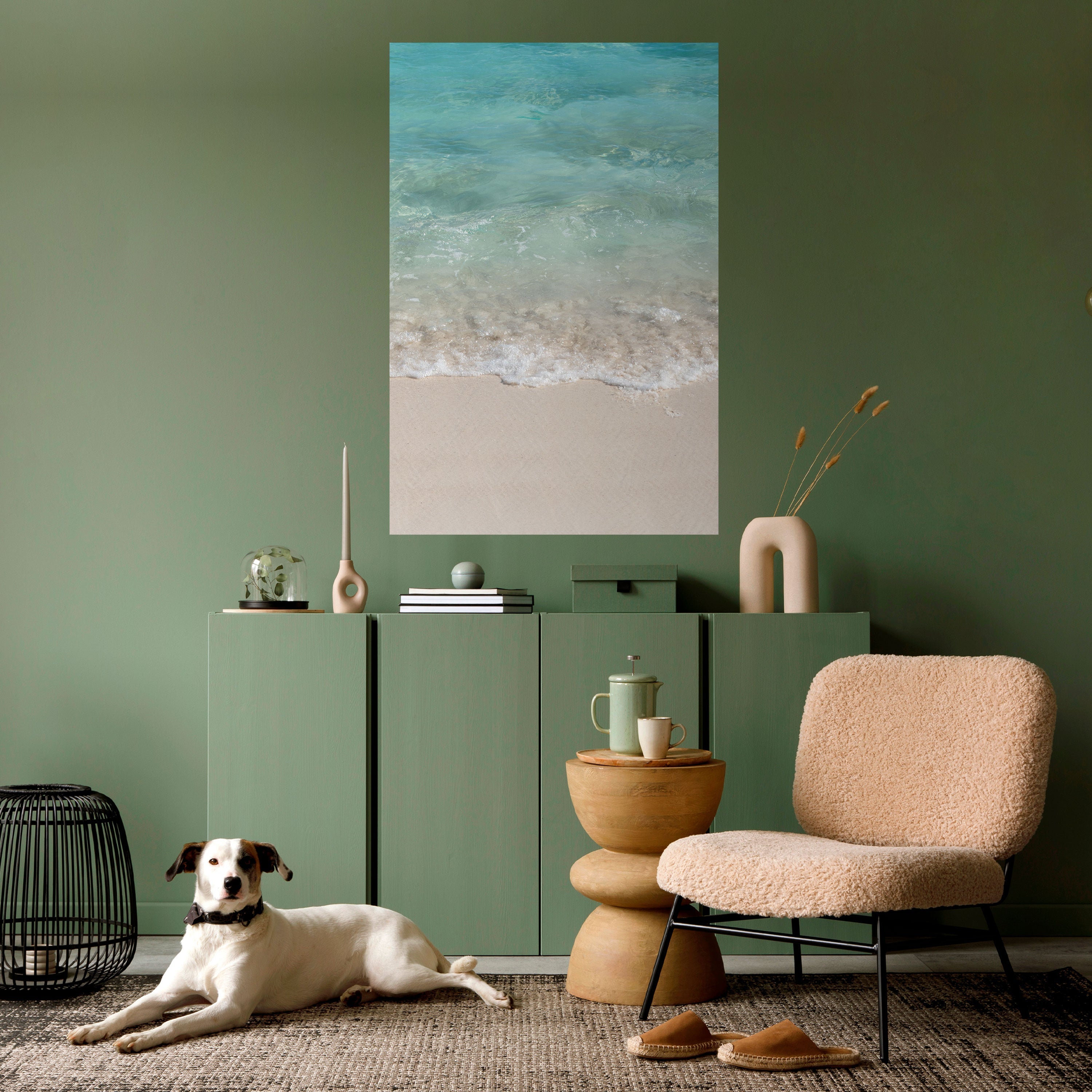 SERENITY BY THE SHORE Vertikales Poster zum Abziehen und Aufkleben