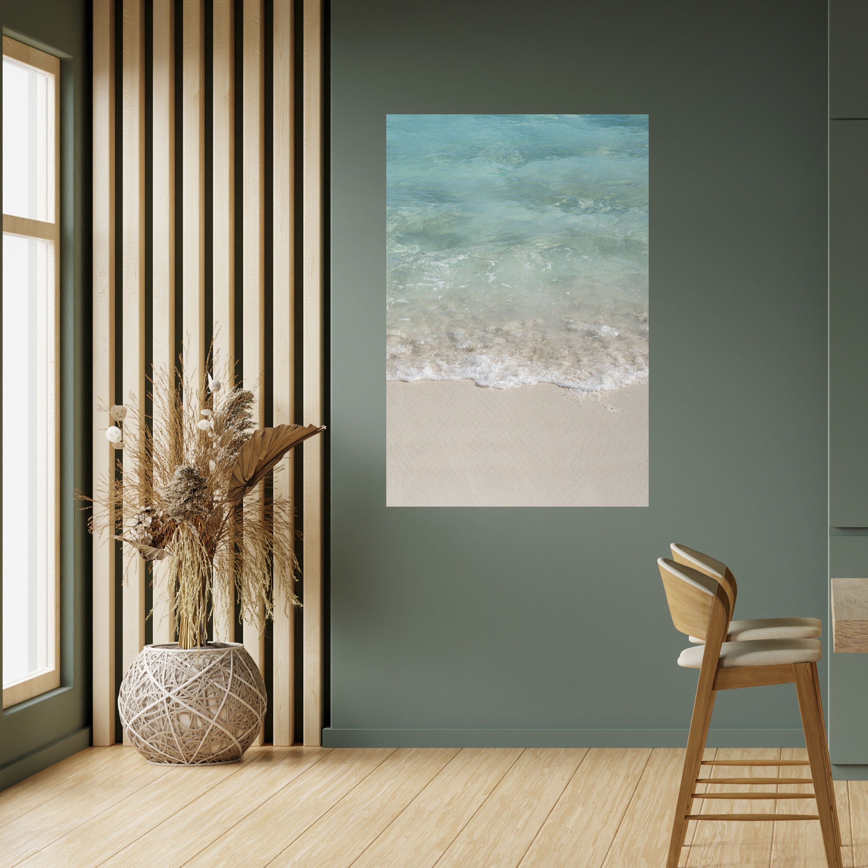 SERENITY BY THE SHORE Vertikales Poster zum Abziehen und Aufkleben
