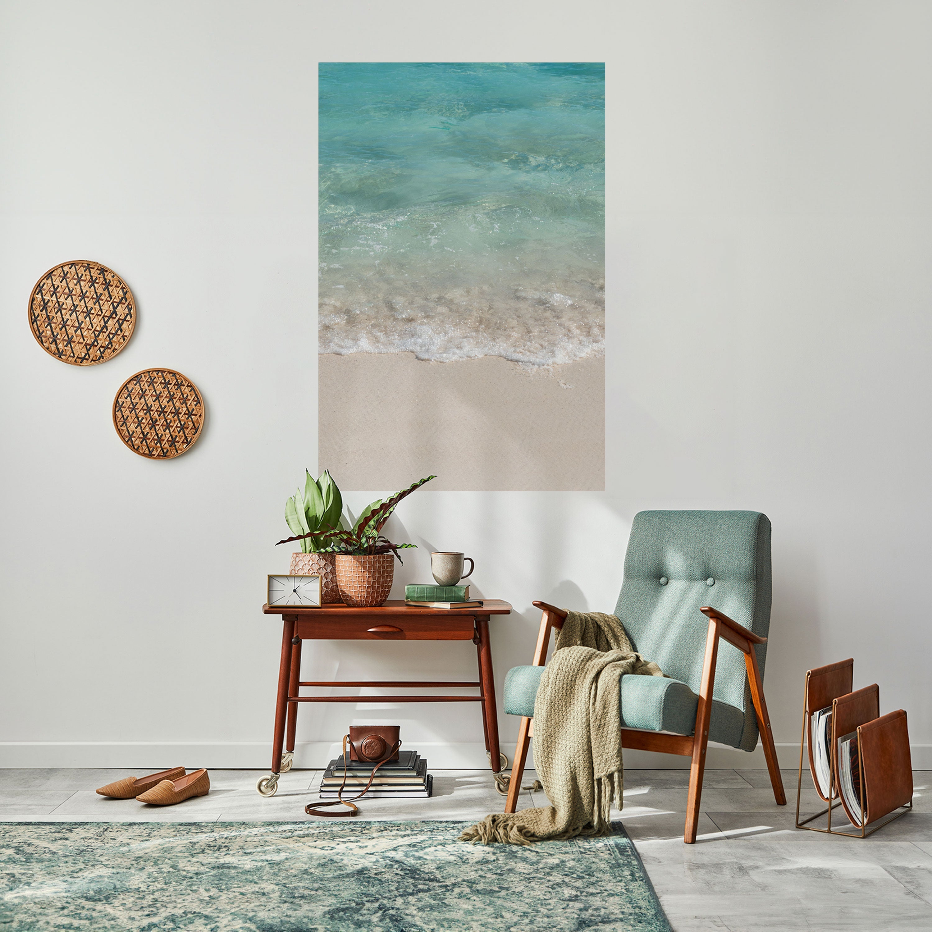 SERENITY BY THE SHORE Vertikales Poster zum Abziehen und Aufkleben