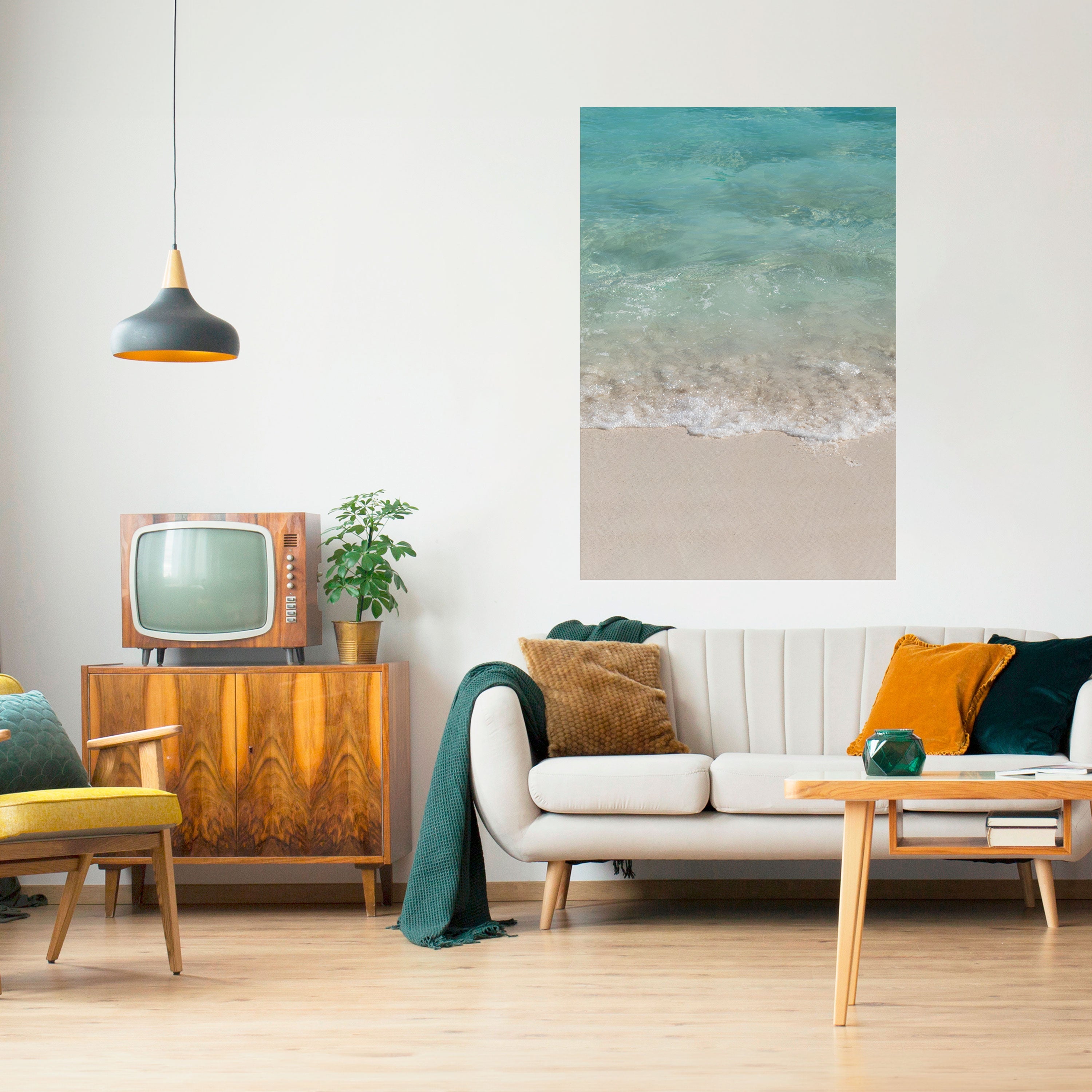 SERENITY BY THE SHORE Vertikales Poster zum Abziehen und Aufkleben