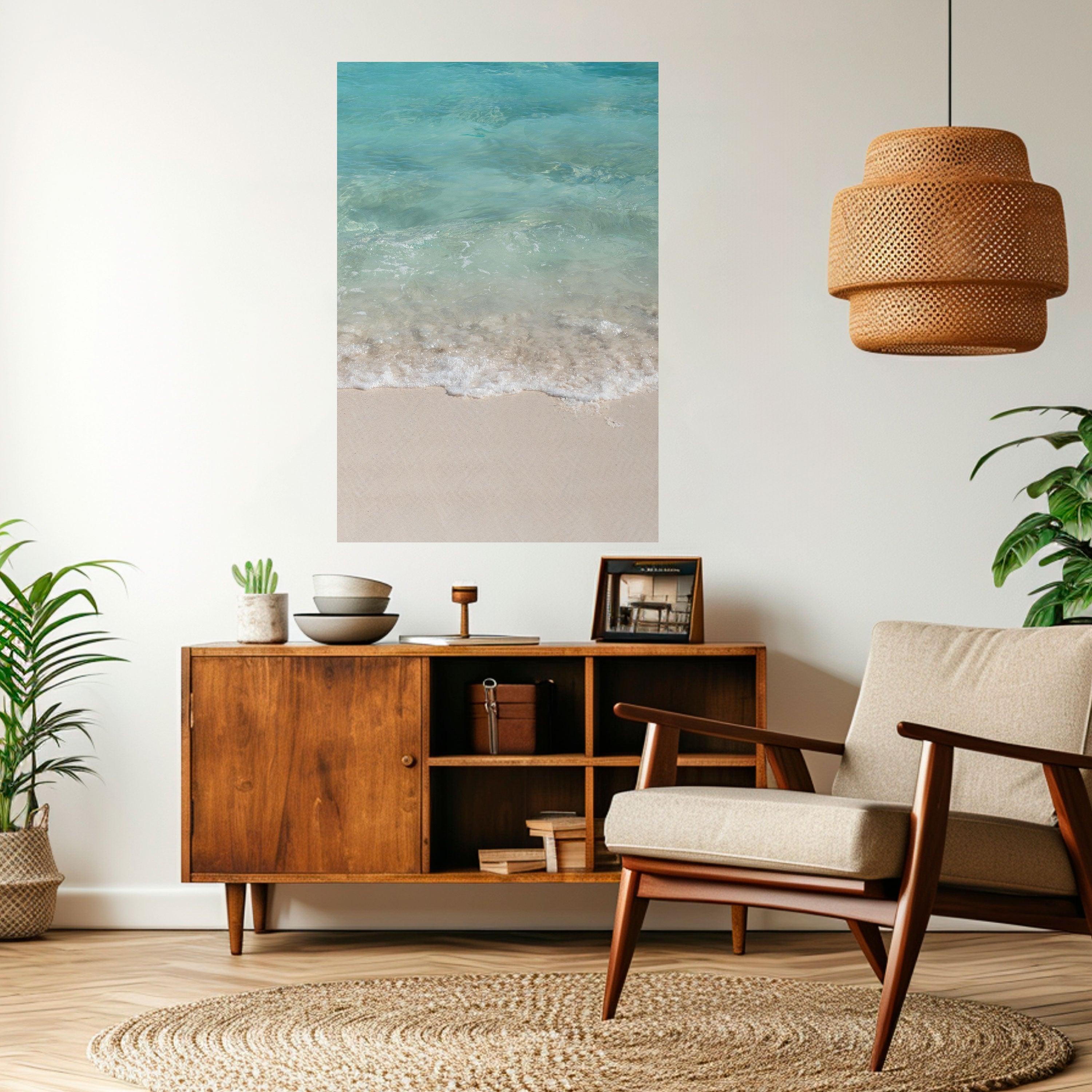 SERENITY BY THE SHORE Vertikales Poster zum Abziehen und Aufkleben
