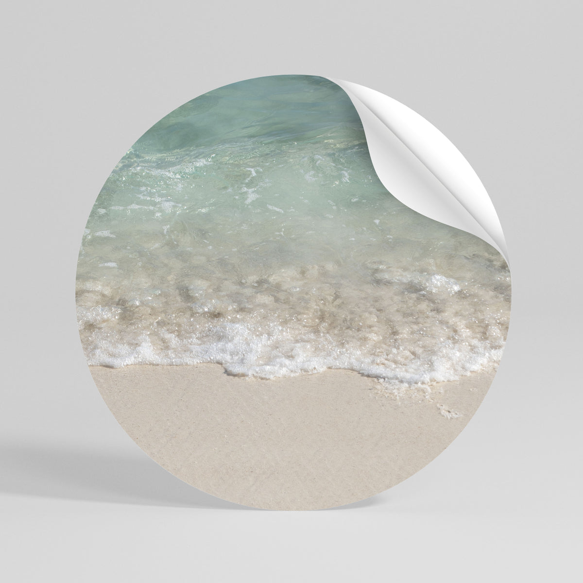 SERENITY BY THE SHORE Runder Wandsticker zum Abziehen und Aufkleben