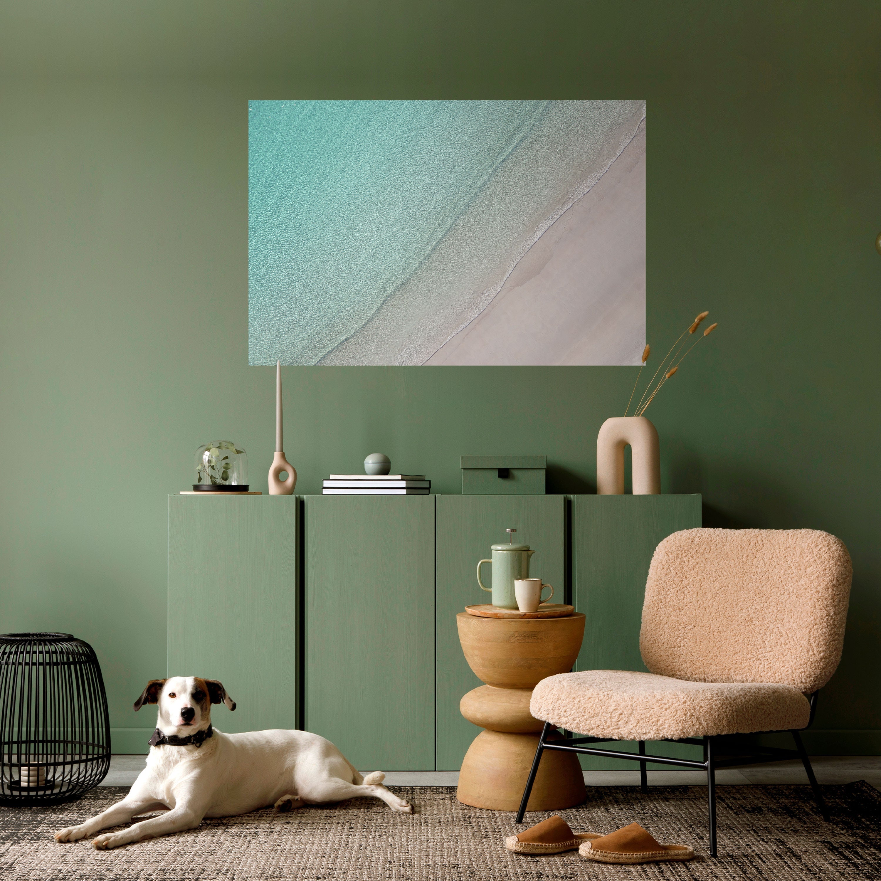 COASTAL CALM ARTISTRY Horizontales Poster zum Abziehen und Aufkleben