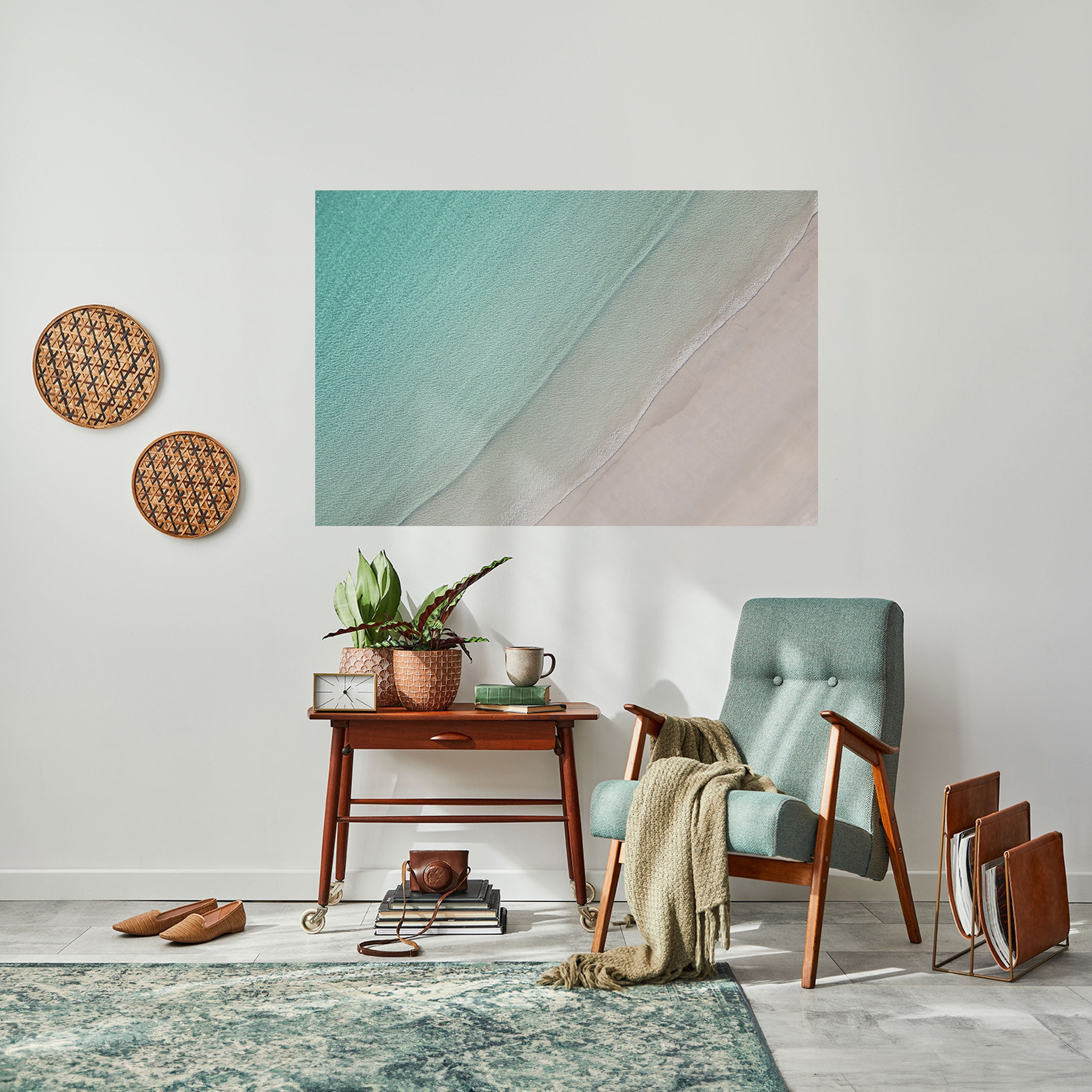 COASTAL CALM ARTISTRY Horizontales Poster zum Abziehen und Aufkleben