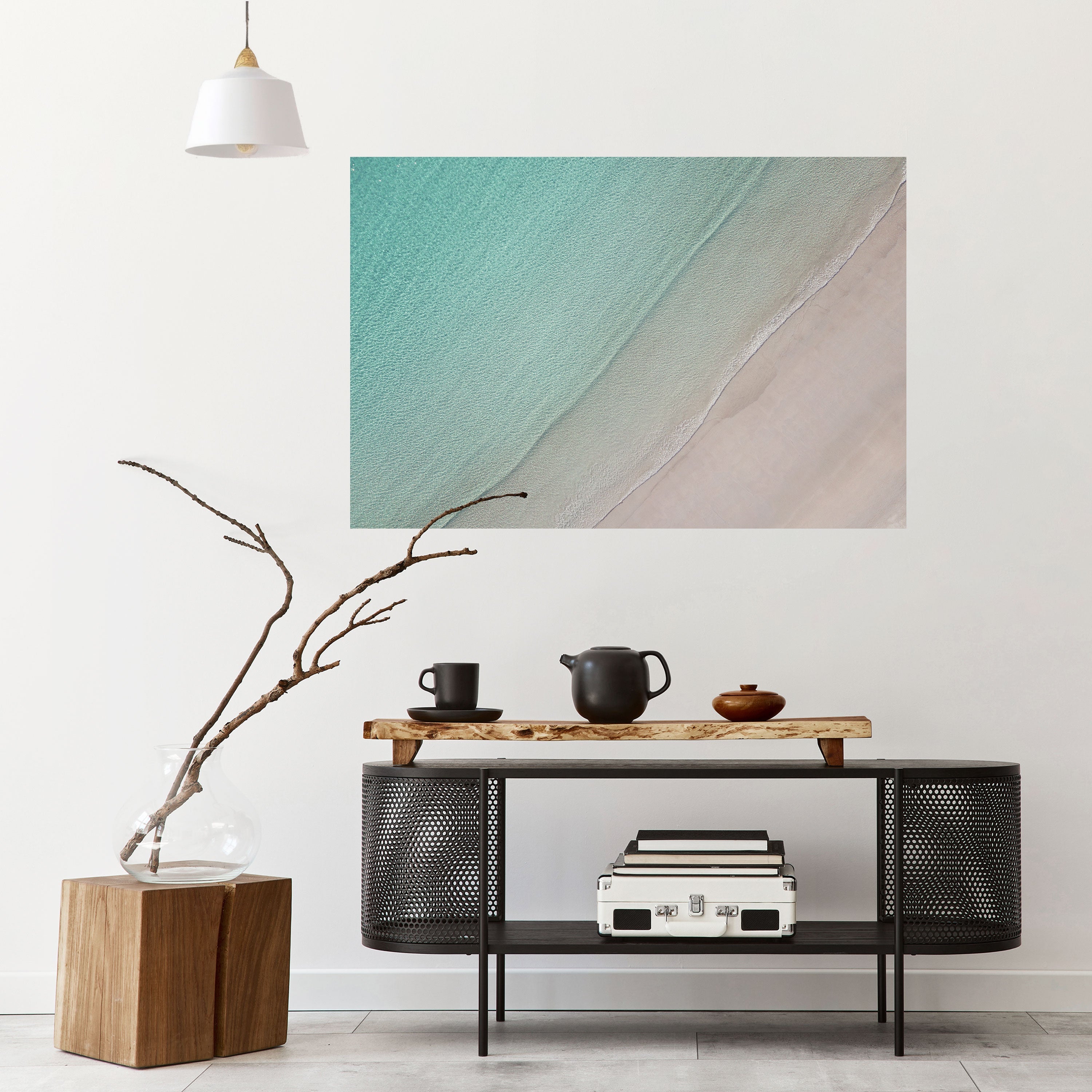 COASTAL CALM ARTISTRY Horizontales Poster zum Abziehen und Aufkleben