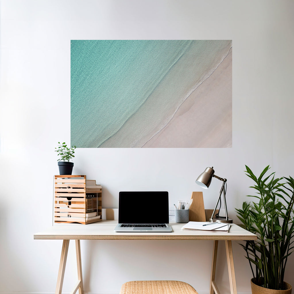 COASTAL CALM ARTISTRY Horizontales Poster zum Abziehen und Aufkleben