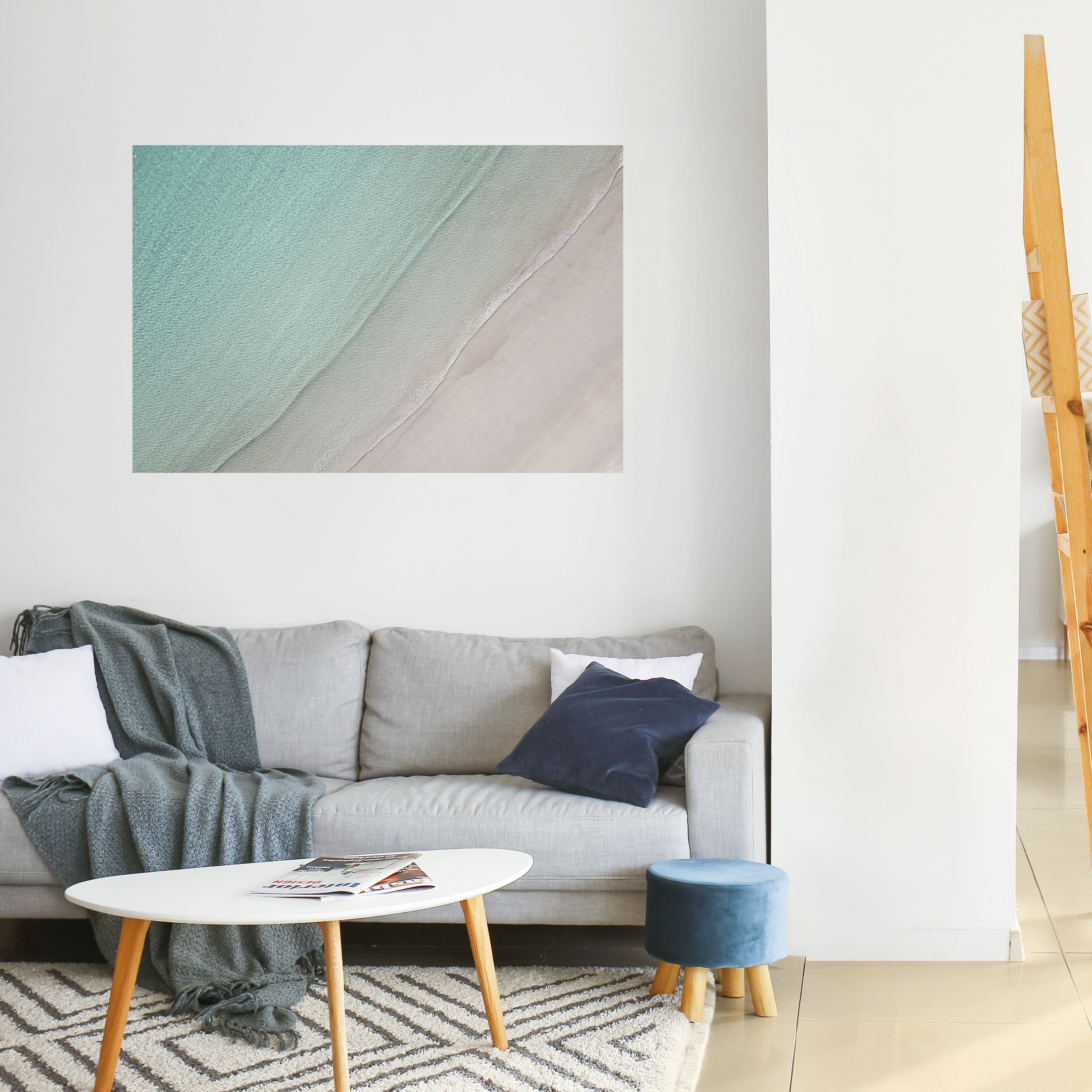 COASTAL CALM ARTISTRY Horizontales Poster zum Abziehen und Aufkleben