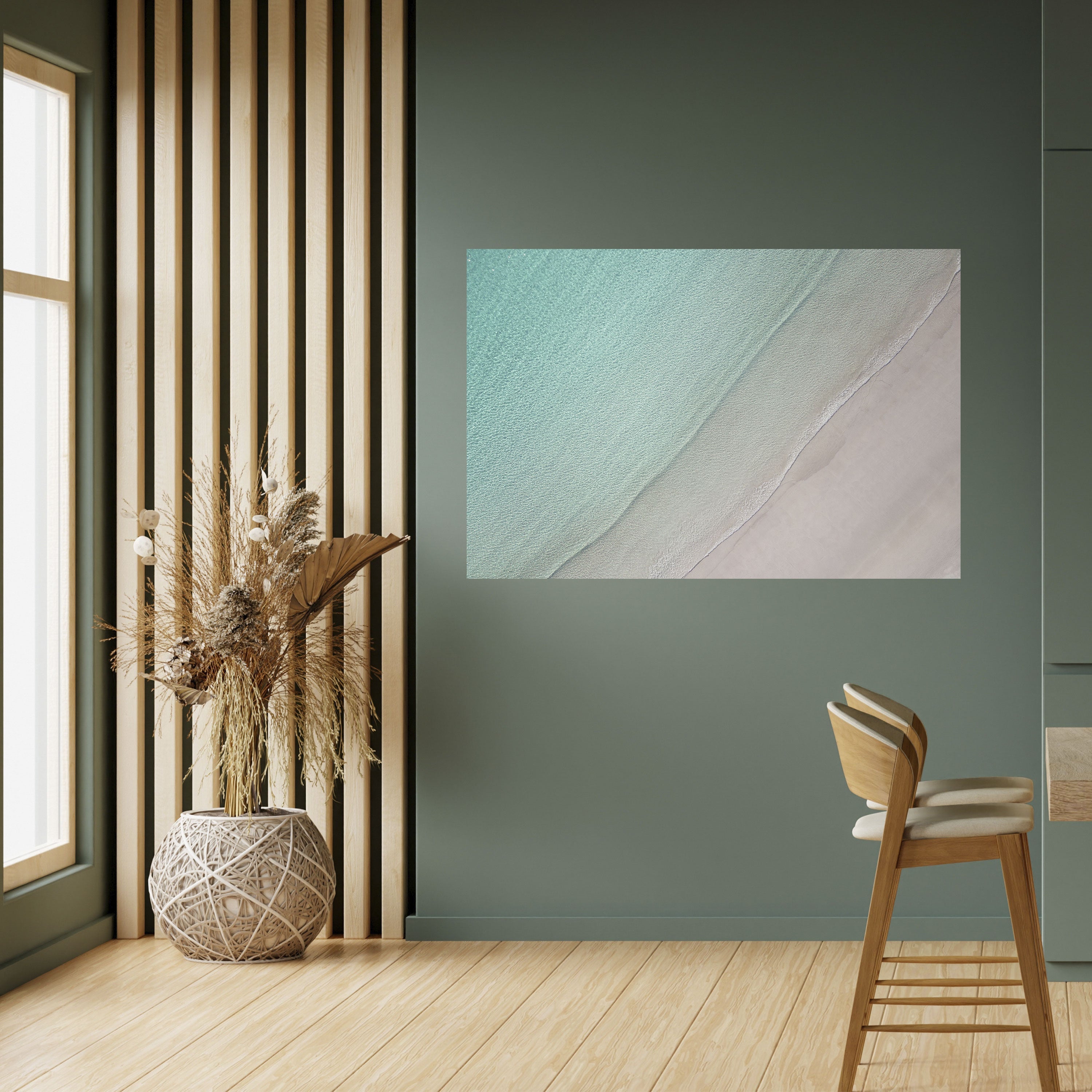 COASTAL CALM ARTISTRY Horizontales Poster zum Abziehen und Aufkleben