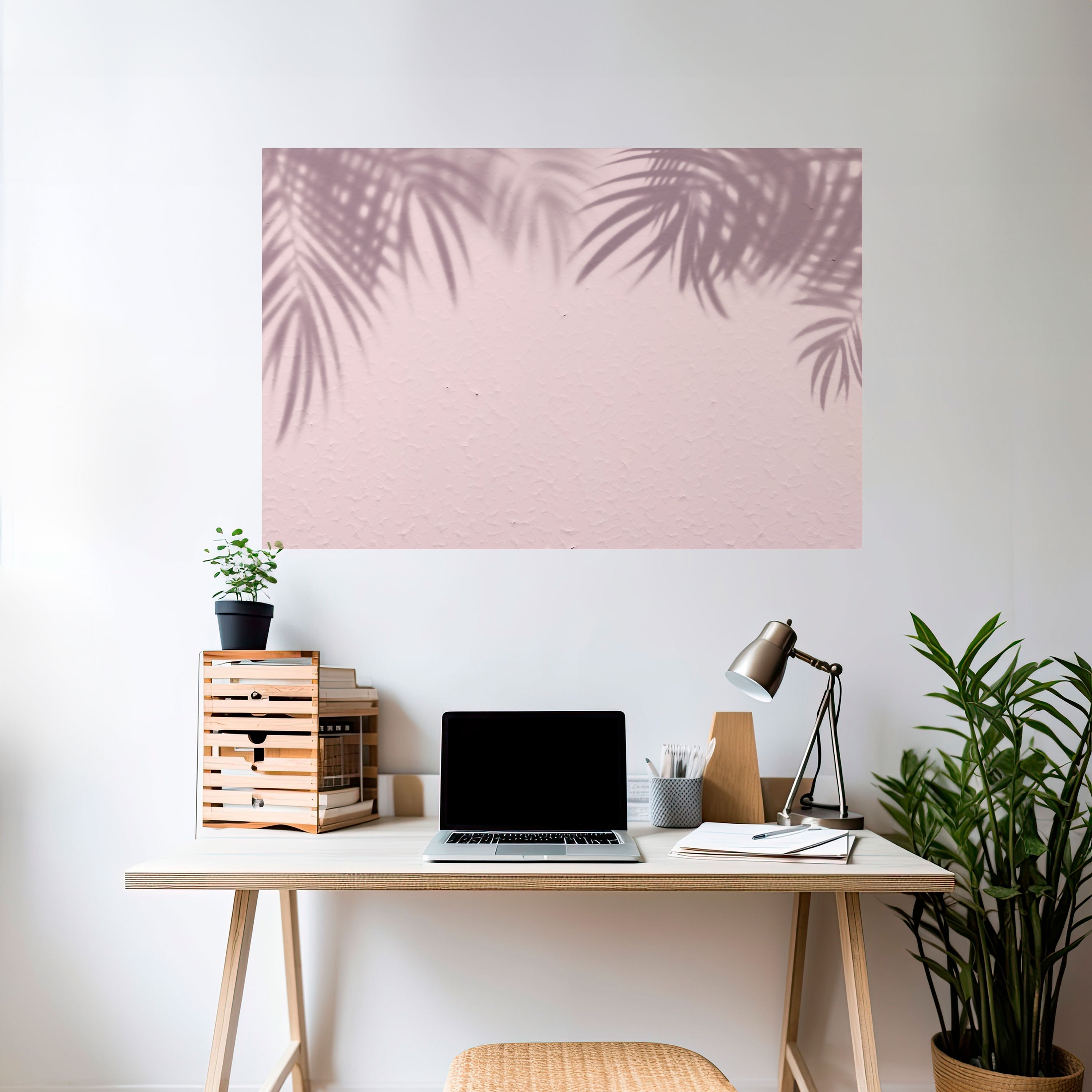 Palm Shadows Dance Horizontales Poster zum Abziehen und Aufkleben