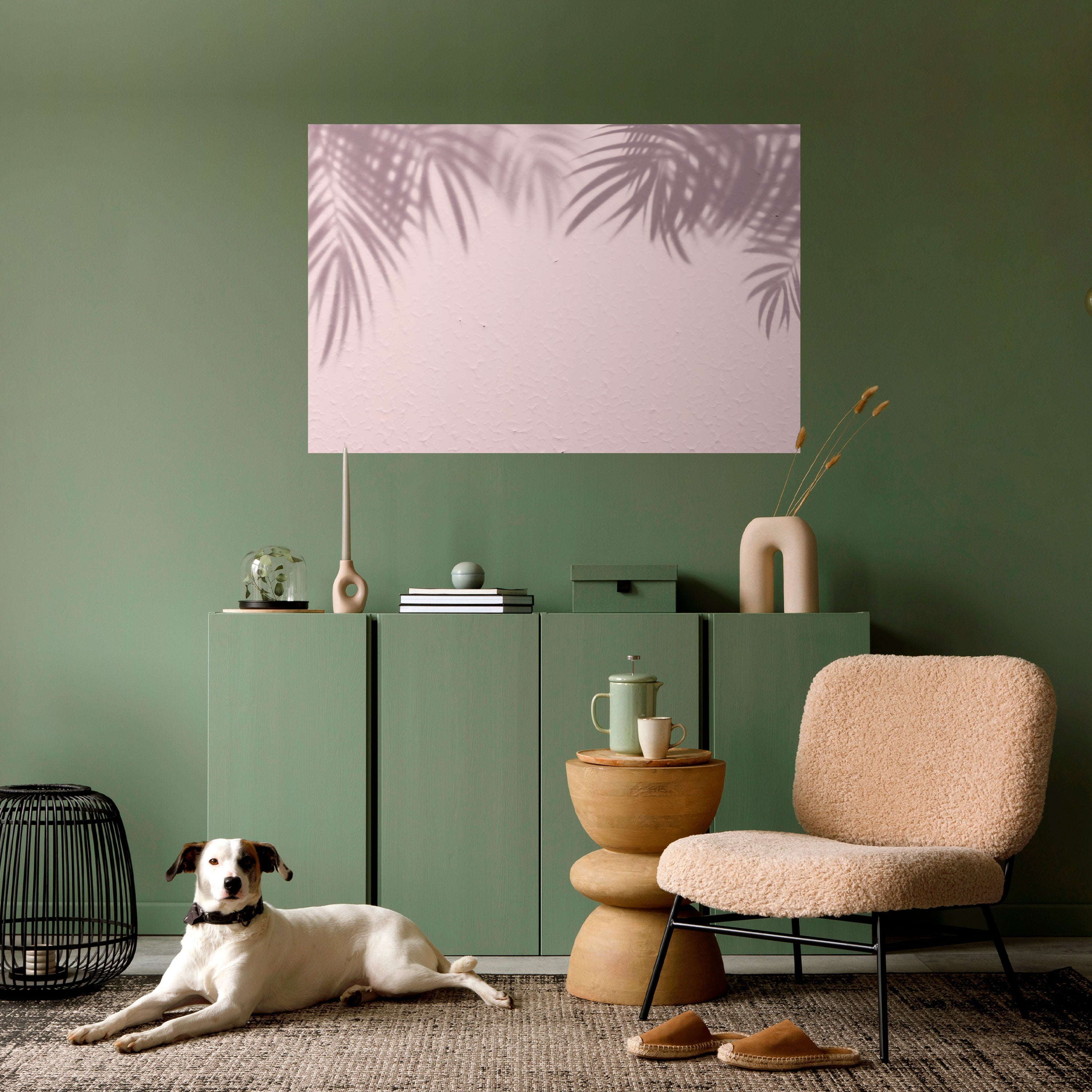 Palm Shadows Dance Horizontales Poster zum Abziehen und Aufkleben