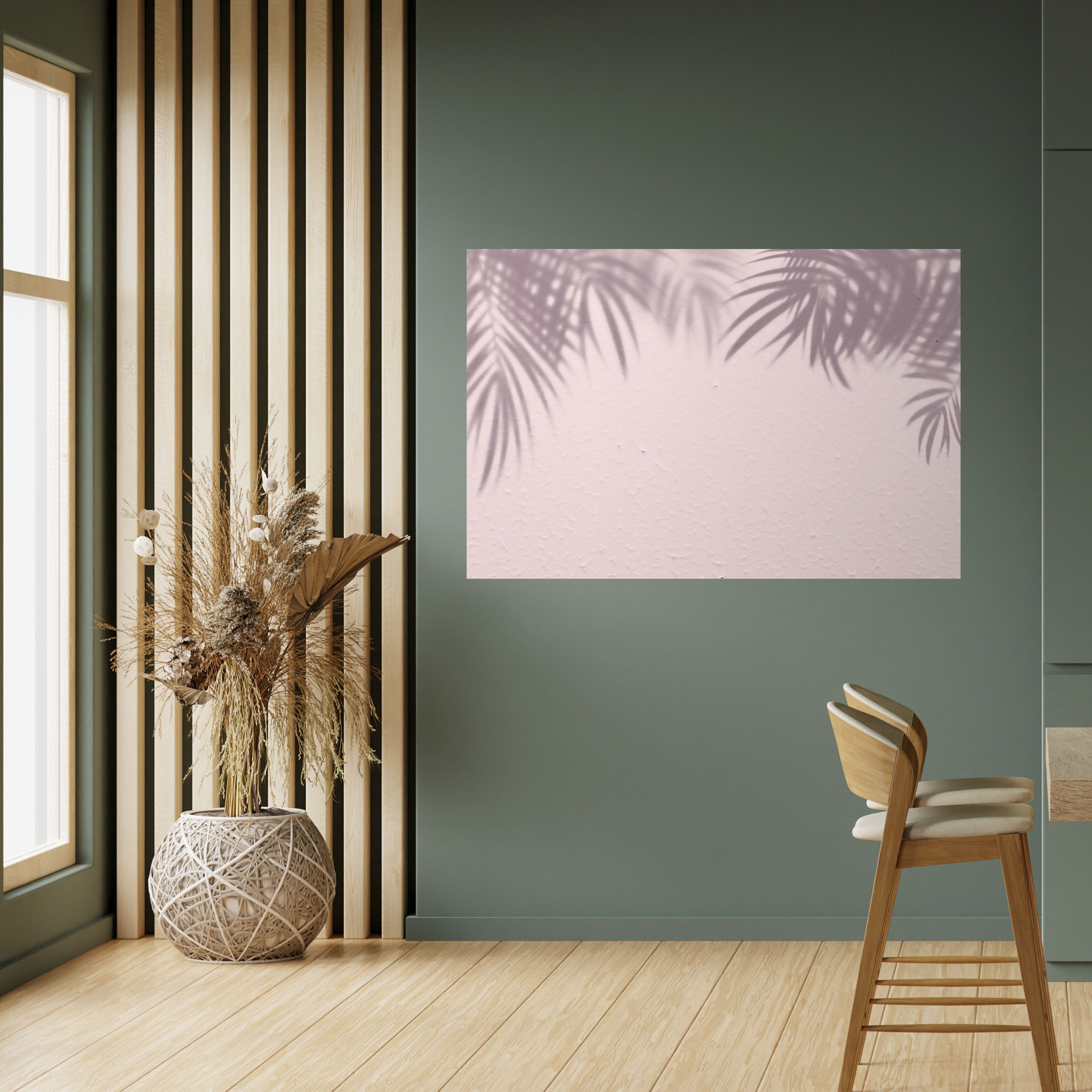Palm Shadows Dance Horizontales Poster zum Abziehen und Aufkleben