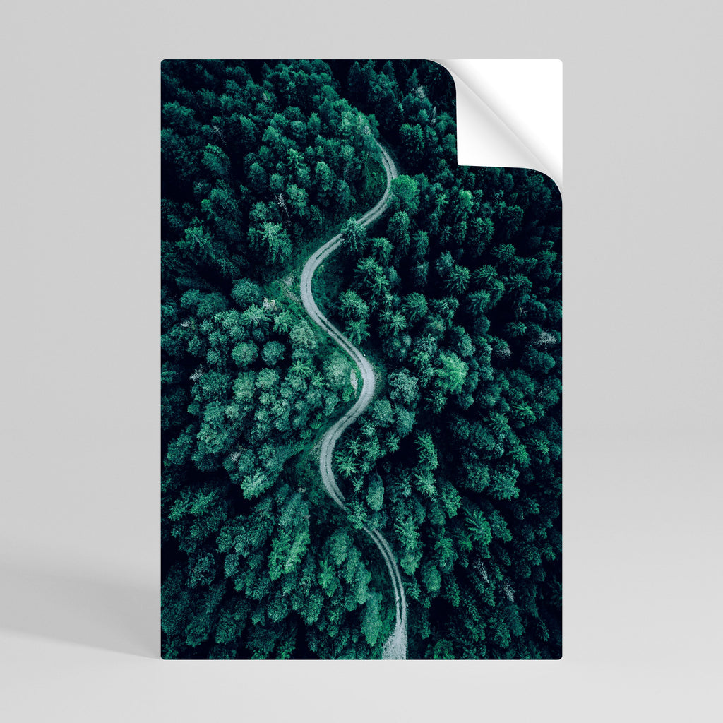 FORESTED SERPENTINE ROUTE Vertikales Poster zum Abziehen und Aufkleben