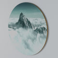 CLOUD-KISSED PEAK Round Wall Art
