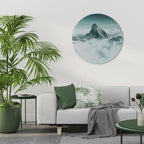 CLOUD-KISSED PEAK Runde Wanddekoration Ø 69 cm