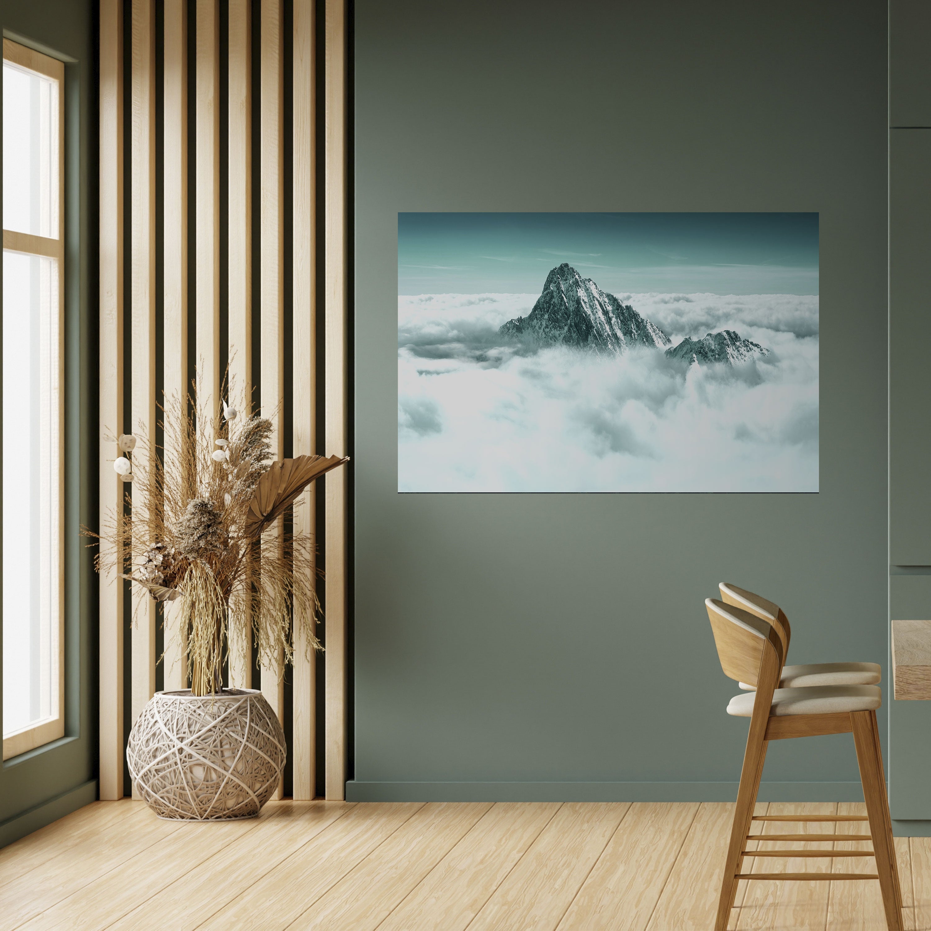 CLOUD-KISSED PEAK Horizontales Poster zum Abziehen und Aufkleben