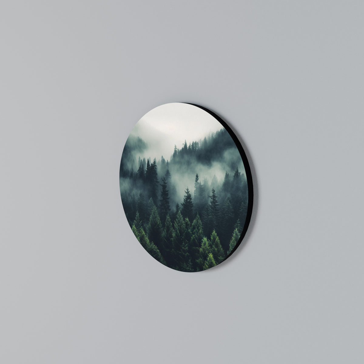 MYSTICAL FOREST WHISPERS Rundes Wandbild