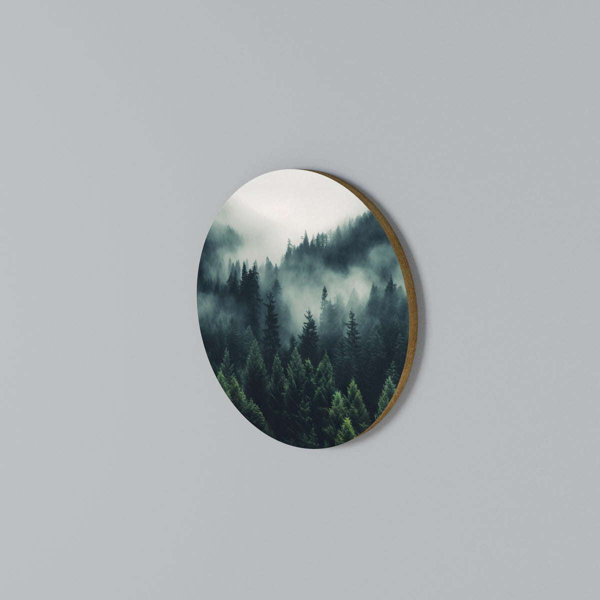 MYSTICAL FOREST WHISPERS Rundes Wandbild