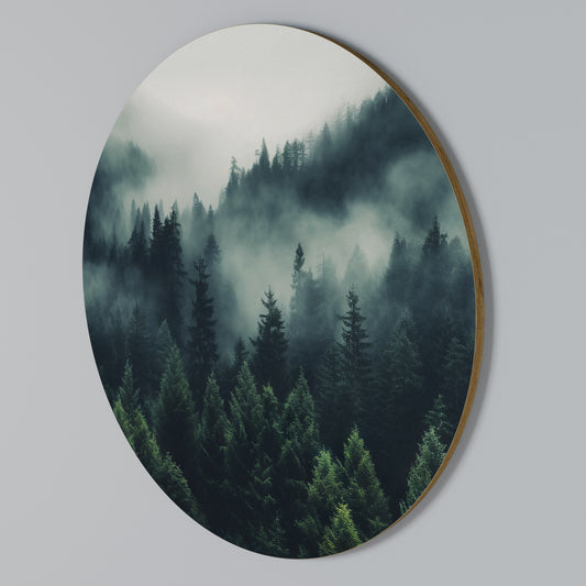 MYSTICAL FOREST WHISPERS Rundes Wandbild