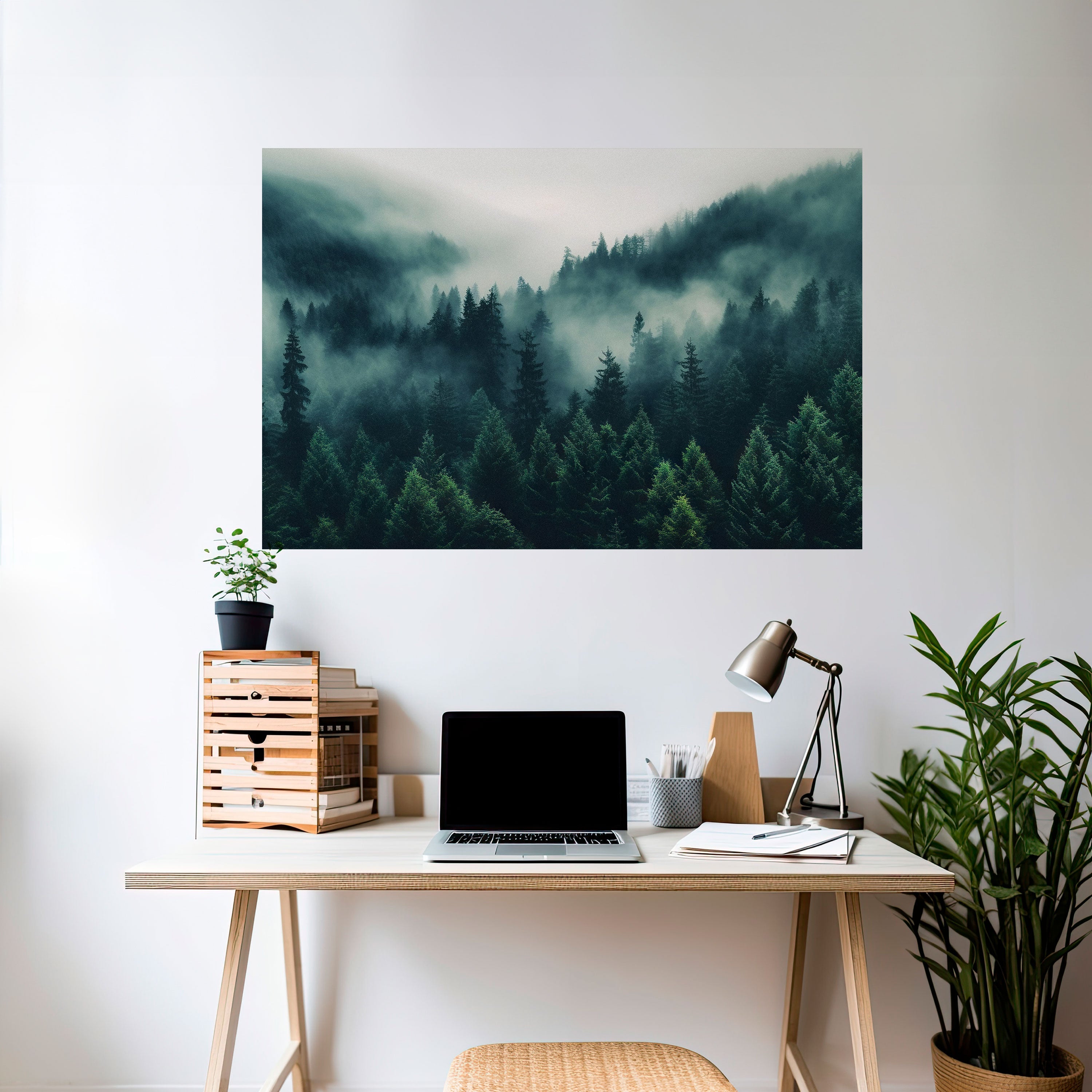 MYSTICAL FOREST WHISPERS Horizontales Poster zum Abziehen und Aufkleben