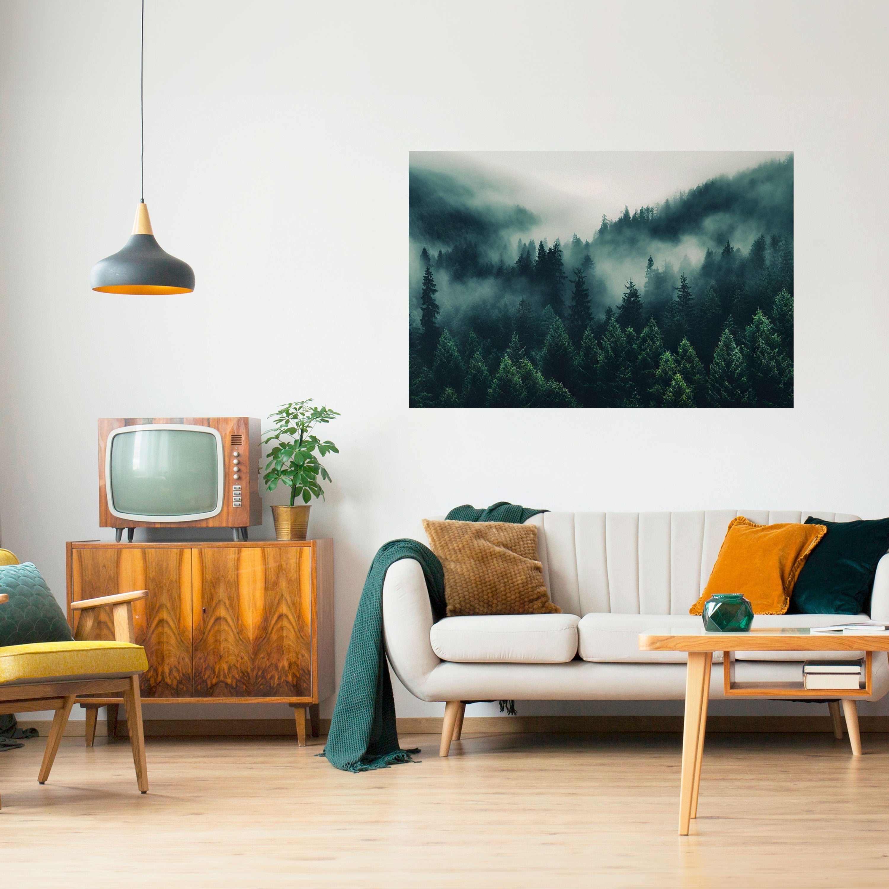 MYSTICAL FOREST WHISPERS Horizontales Poster zum Abziehen und Aufkleben