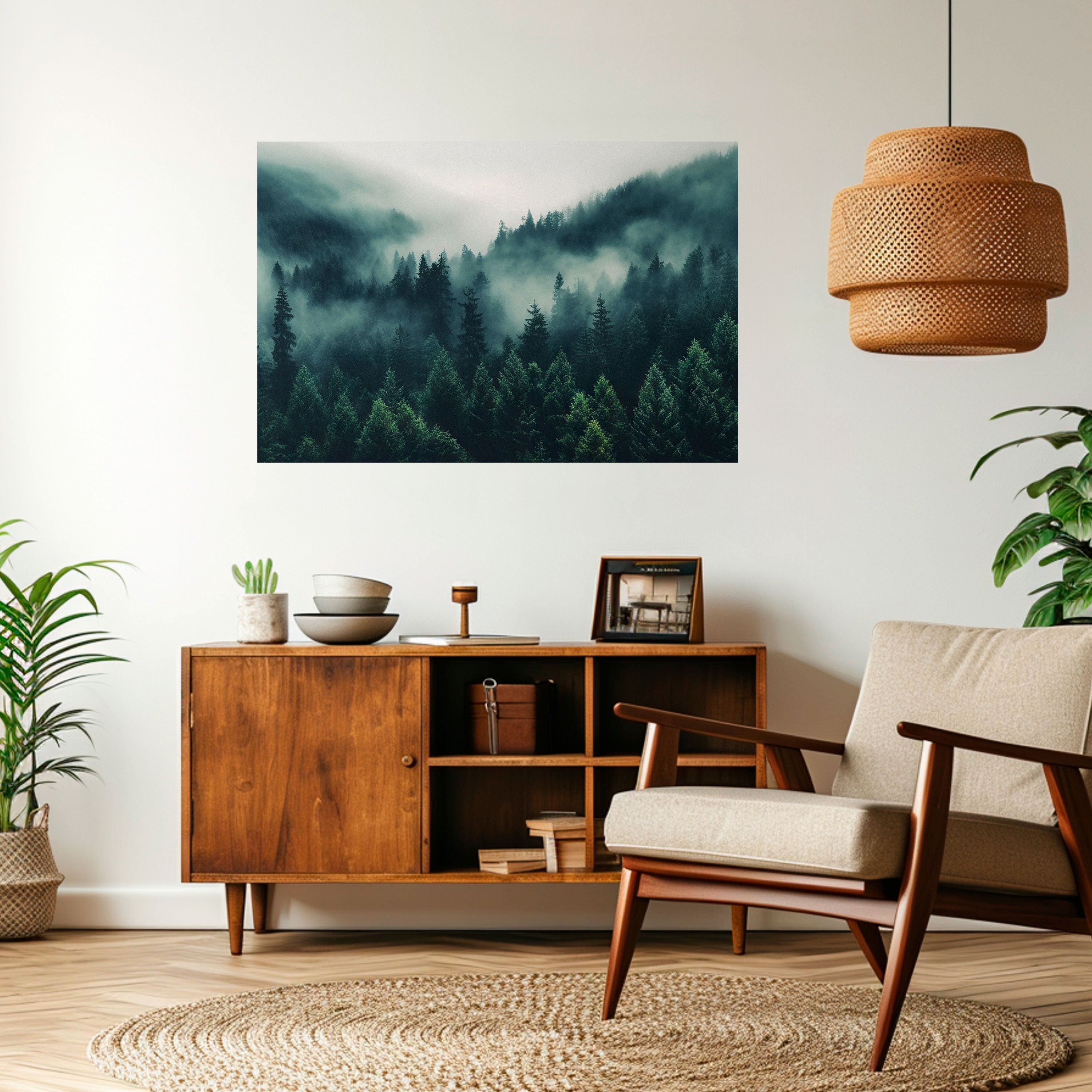MYSTICAL FOREST WHISPERS Horizontales Poster zum Abziehen und Aufkleben