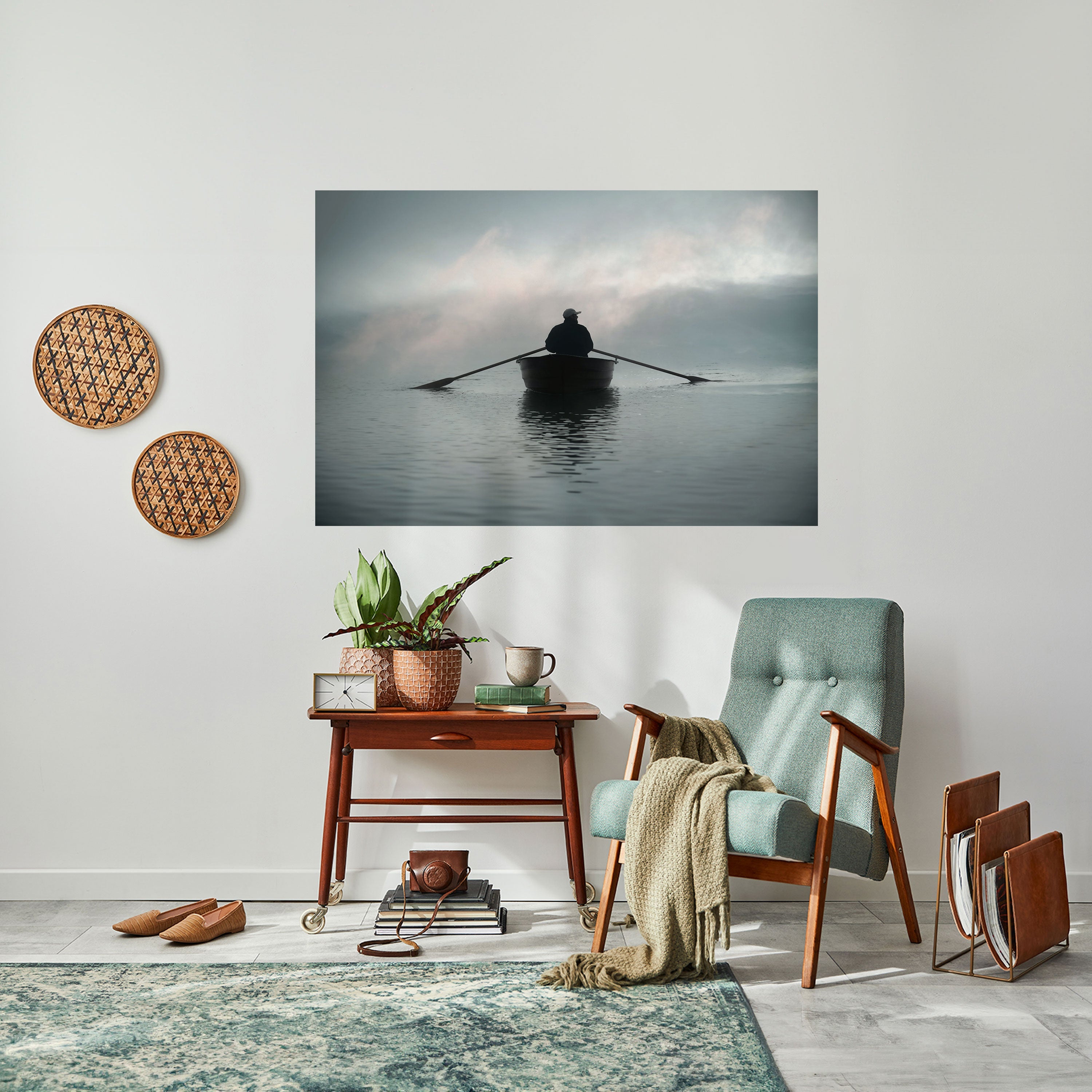 SEGELN INS UNBEKANNTE Horizontales Poster zum Abziehen und Aufkleben