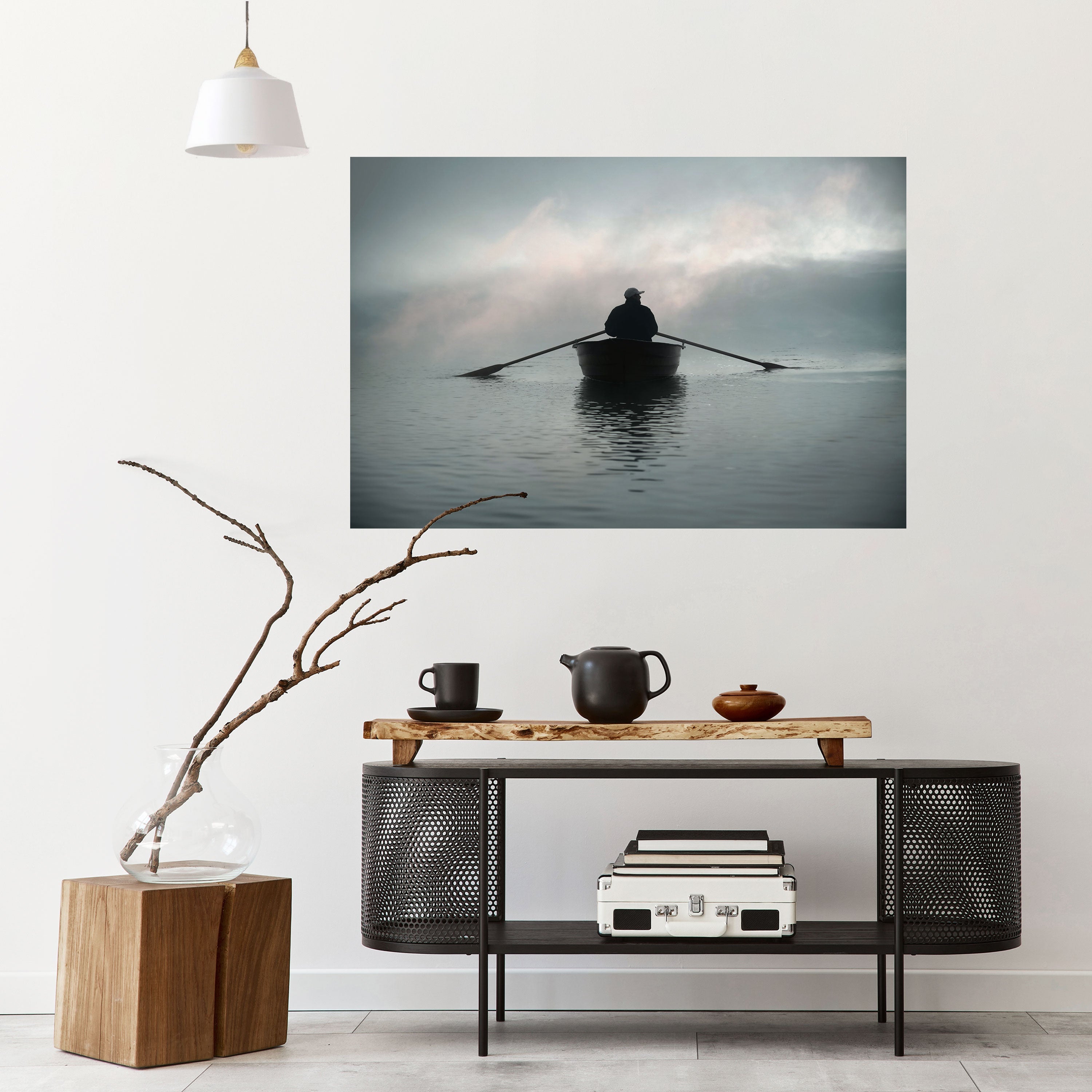 SEGELN INS UNBEKANNTE Horizontales Poster zum Abziehen und Aufkleben