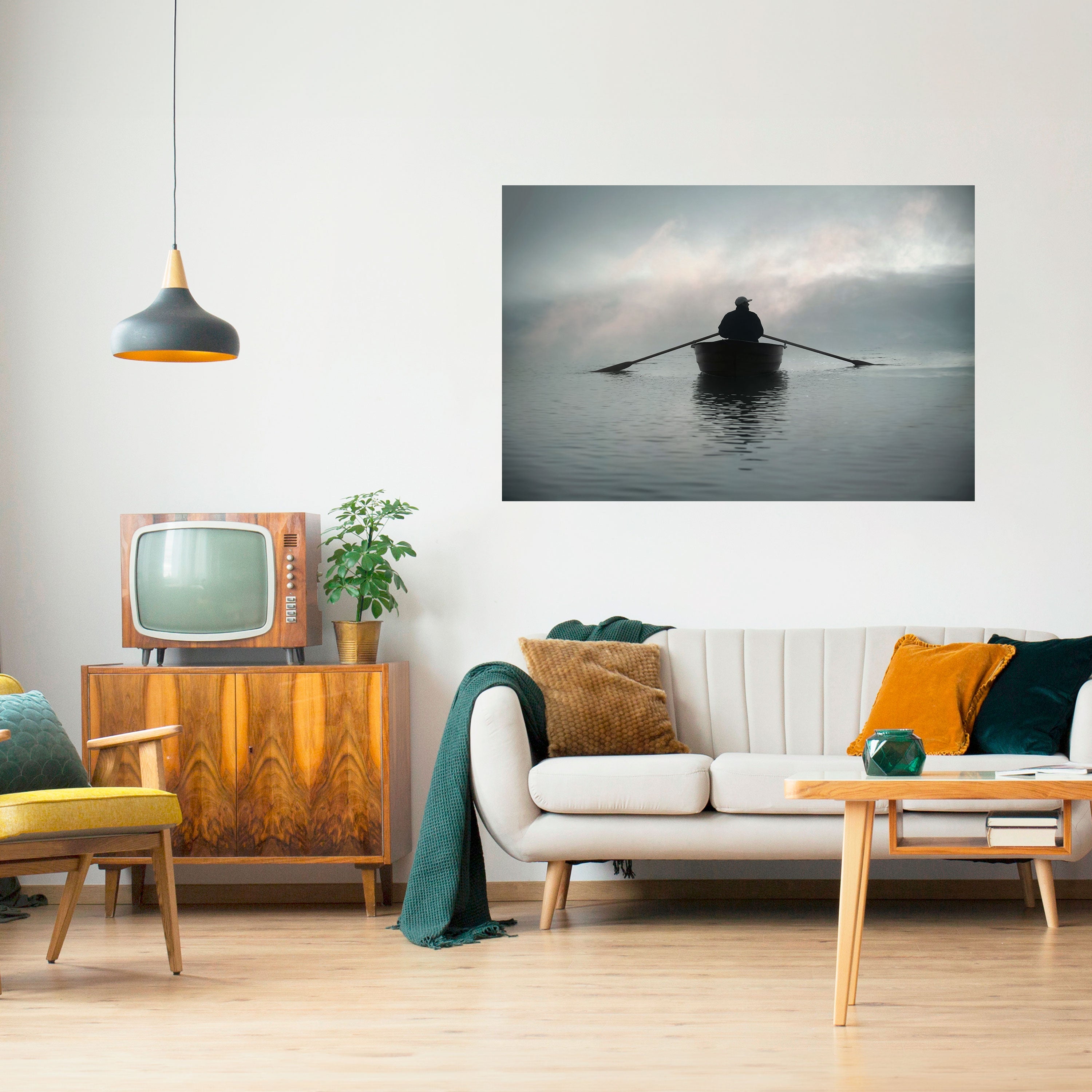 SEGELN INS UNBEKANNTE Horizontales Poster zum Abziehen und Aufkleben