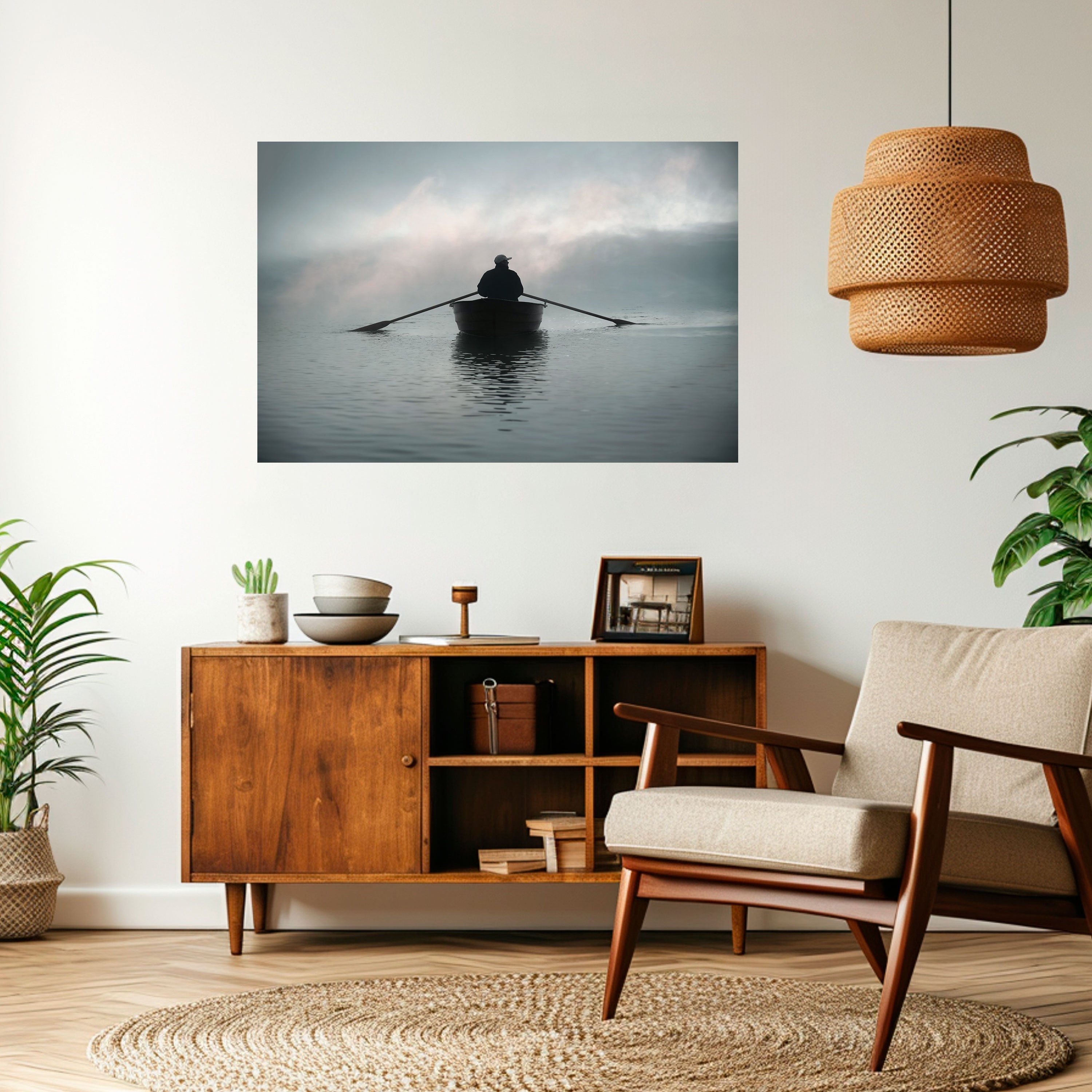 SEGELN INS UNBEKANNTE Horizontales Poster zum Abziehen und Aufkleben