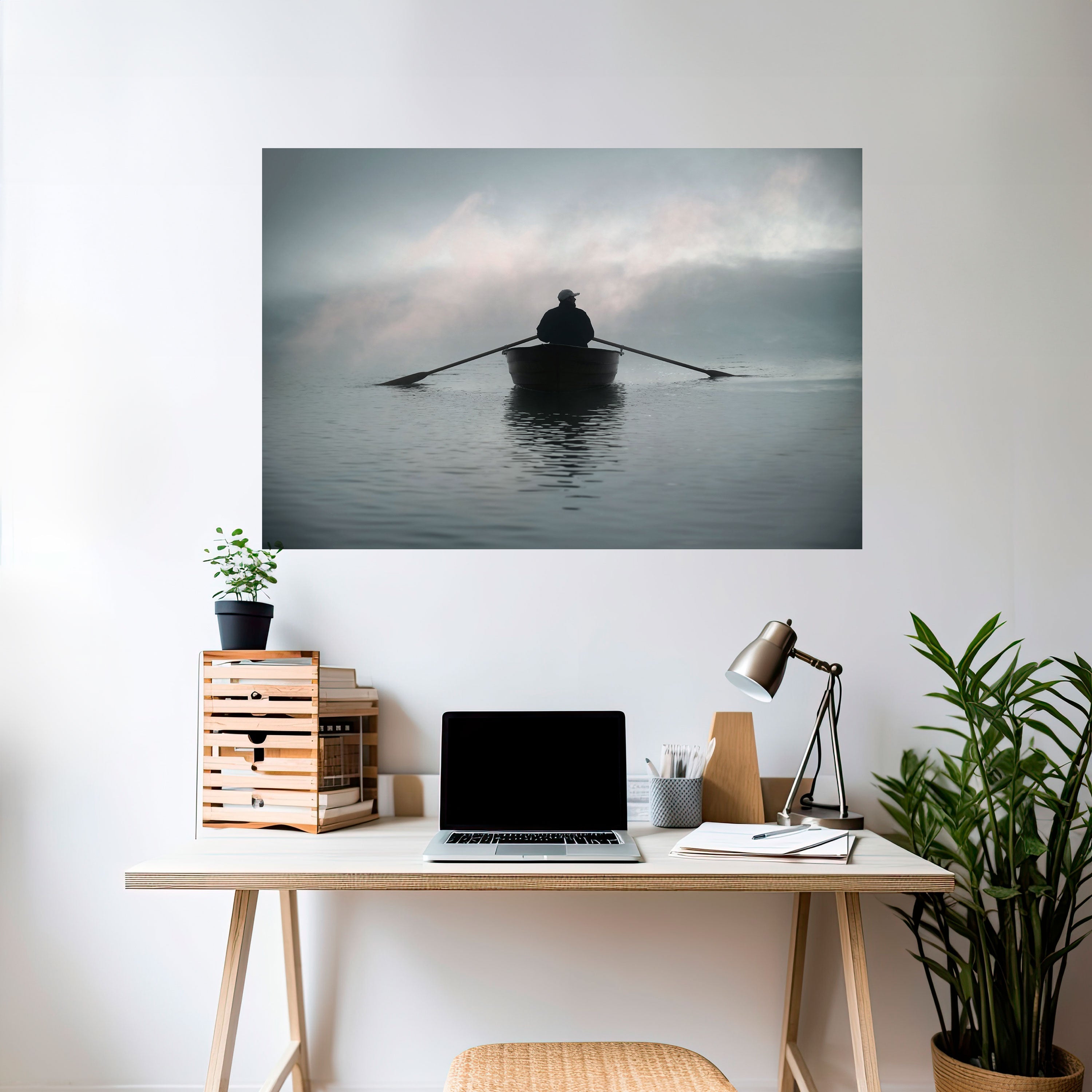 SEGELN INS UNBEKANNTE Horizontales Poster zum Abziehen und Aufkleben