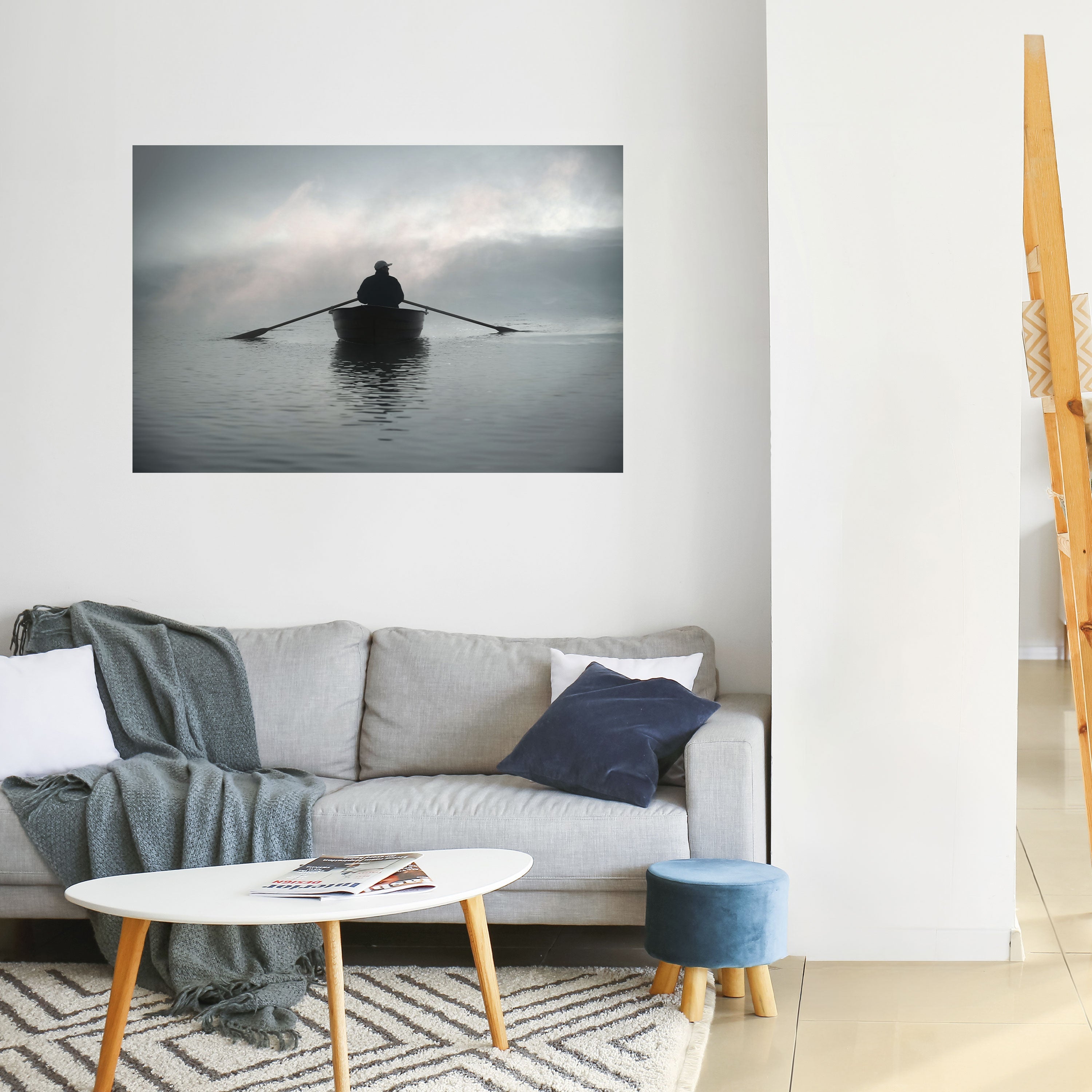SEGELN INS UNBEKANNTE Horizontales Poster zum Abziehen und Aufkleben