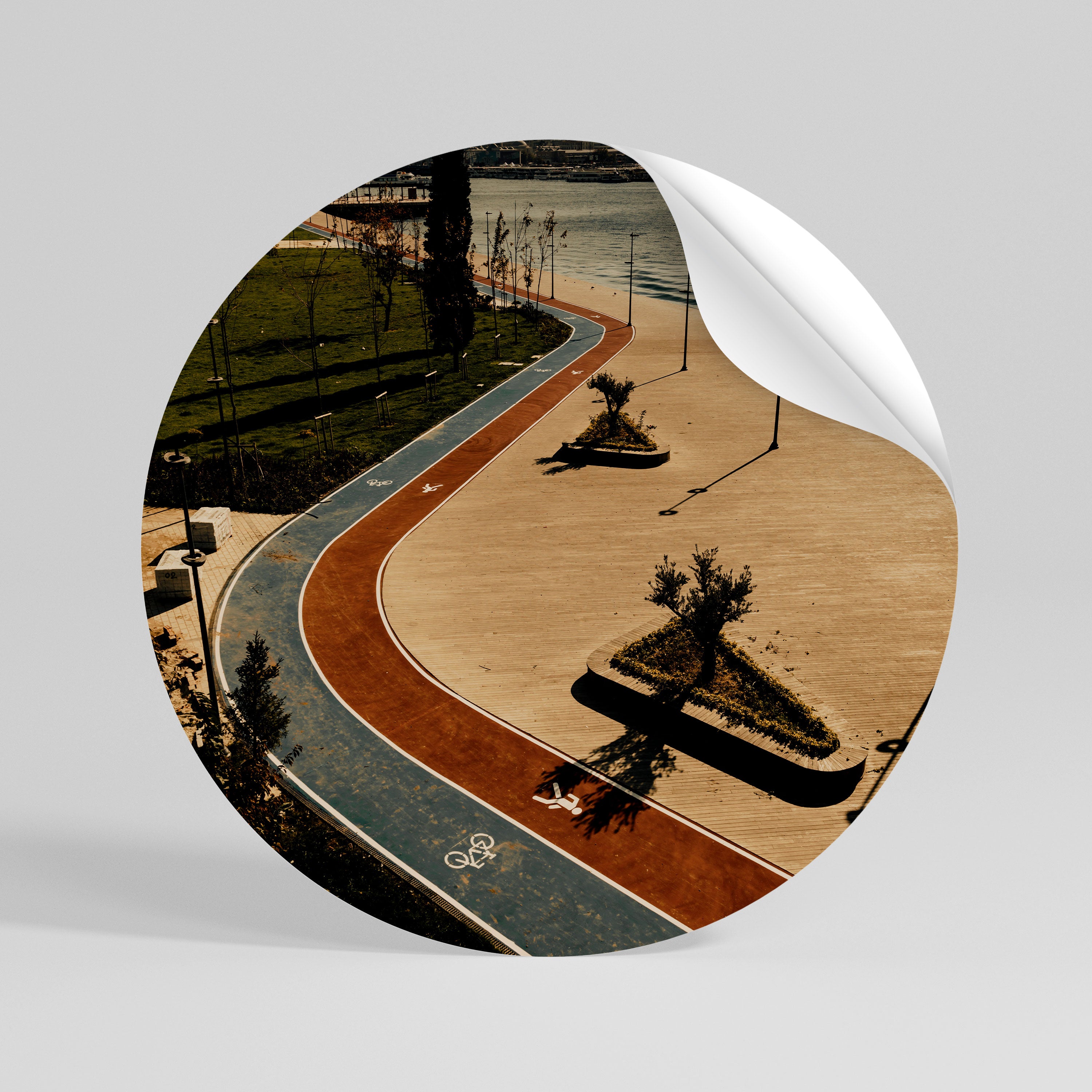 COLORS OF EXPLORATION Peel and Stick Round Sticker