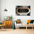 EDGE OF THE TRACK Selbstklebendes Horizontal-Poster