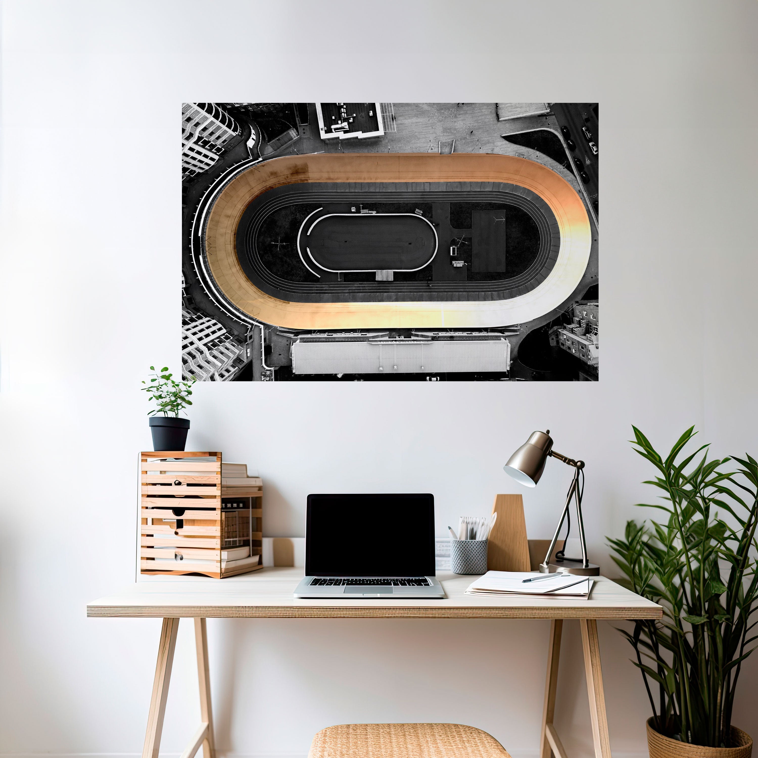 EDGE OF THE TRACK Horizontales Poster zum Abziehen und Aufkleben