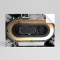 EDGE OF THE TRACK Peel and Stick Horizontal Poster