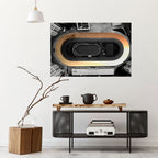 EDGE OF THE TRACK Selbstklebendes Horizontal-Poster