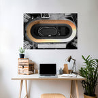 EDGE OF THE TRACK Selbstklebendes Horizontal-Poster