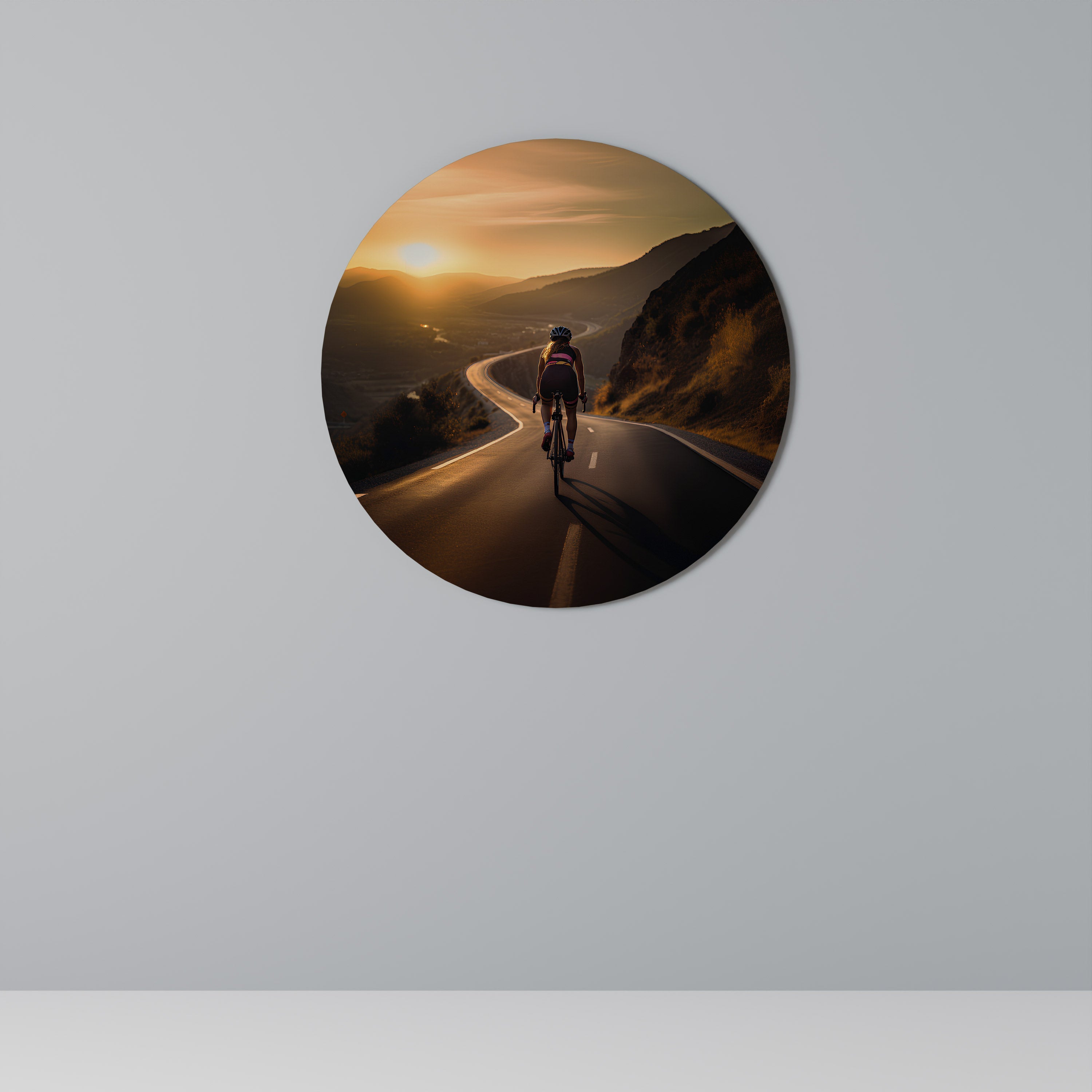 RIDE INTO GOLD Runde Wanddekoration Ø 69 cm