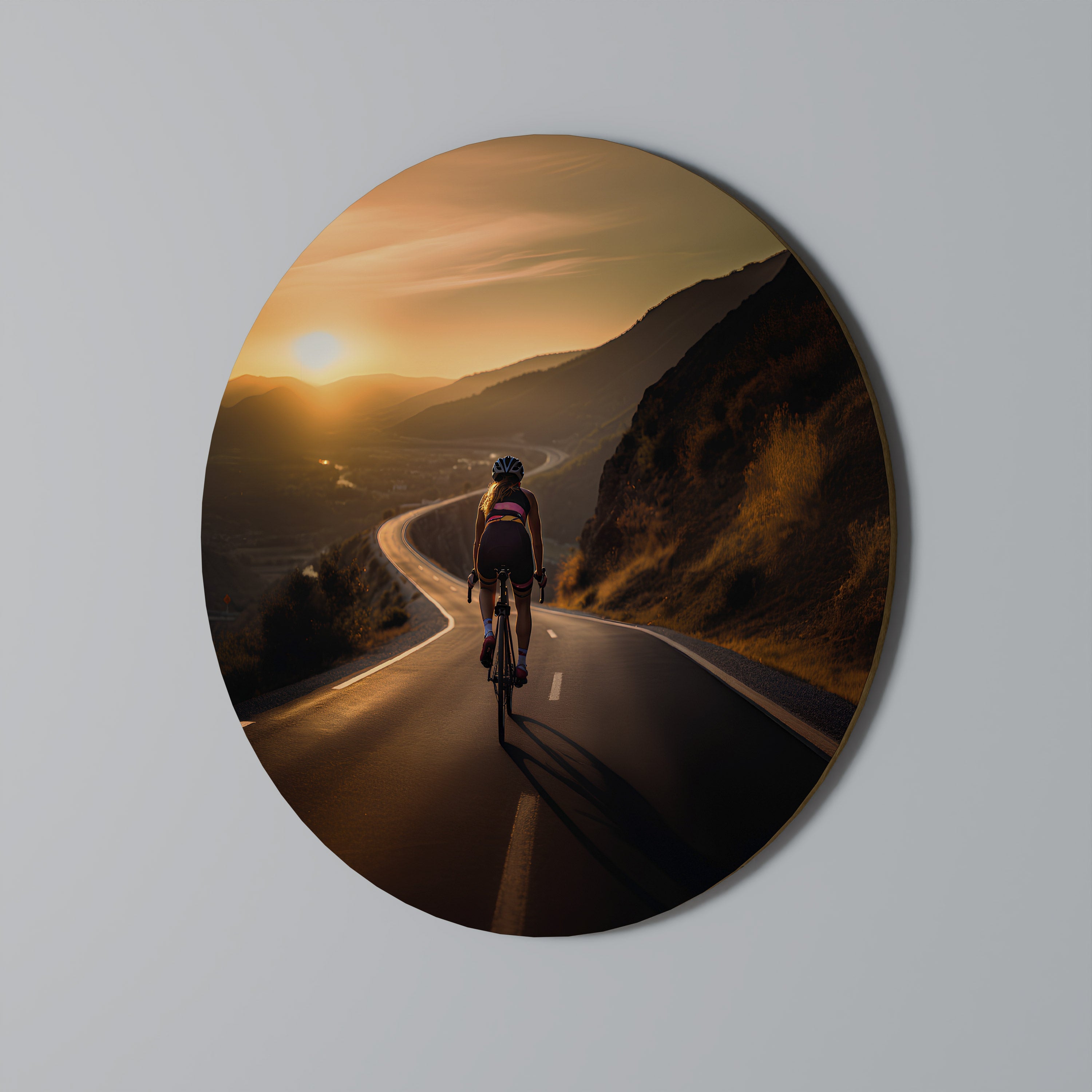 RIDE INTO GOLD Runde Wanddekoration Ø 69 cm